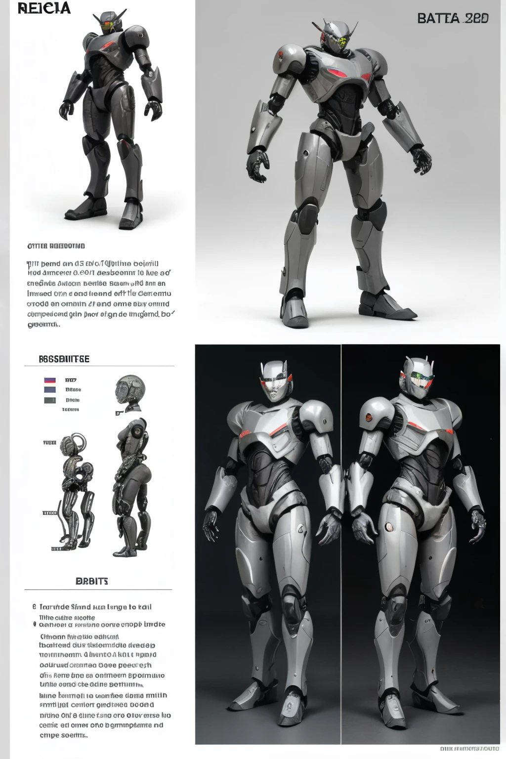 Mecha robot suit reference sheet