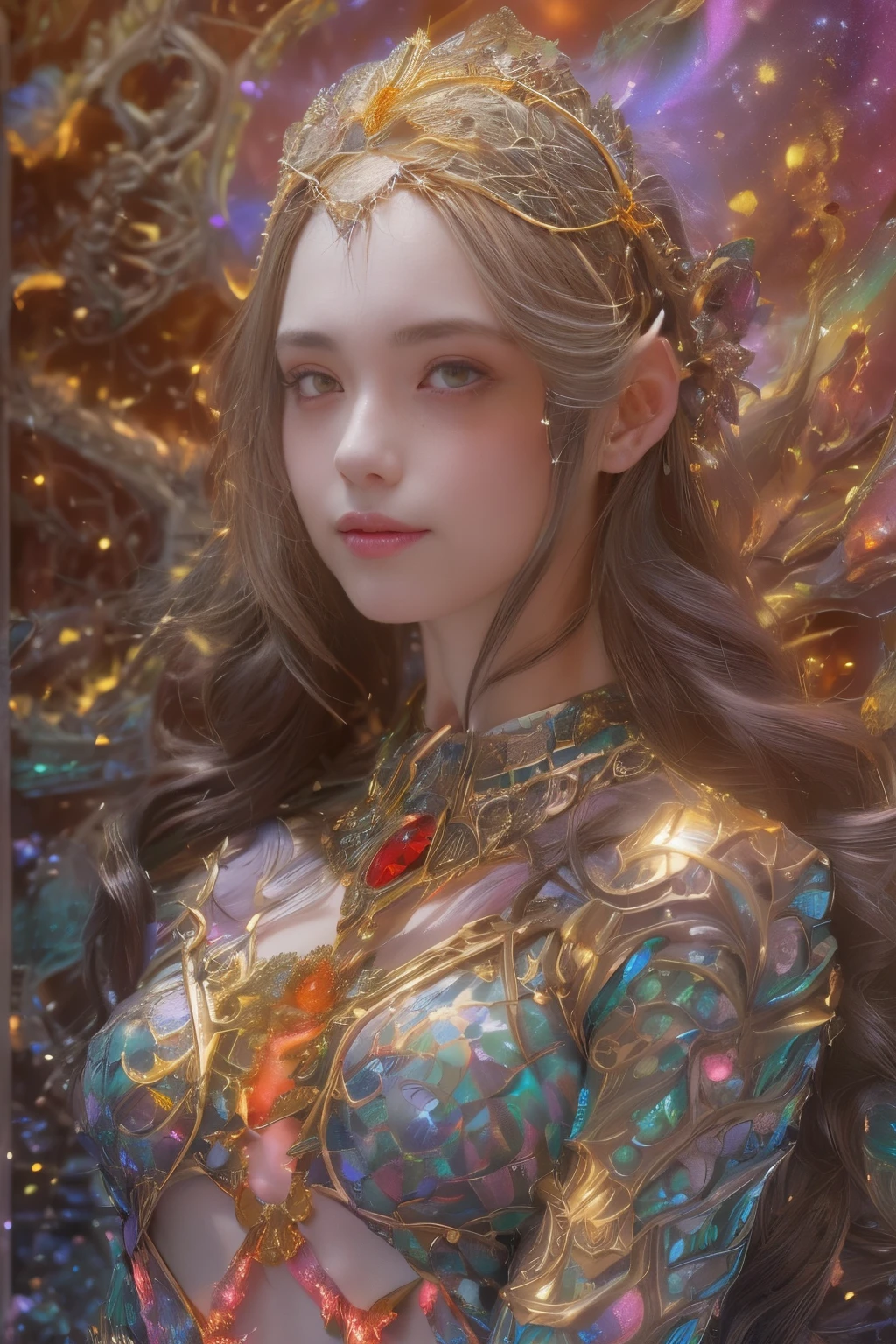 (Two beautiful teenage italian girls:1.6), Close friends, (They are hugging each other:1.2), Kiss her cheek or chest,(Detailed iridescent bodysuit with beautiful fractal or marble design:1.5), Incredible and spectacular scenes, ((High quality)), ((Detailed)), ((Fantasy)), Blue Plasma Brain, Green Plasma Body, Showing her armpits, beutiful breast, obscenity, (Lewd smile:1.2), coarse, Obscene, (Immoral:1.2), Lachish, (small breasts with beautiful raised pink areolas,,:1.5), (Cameltoe), (Expression of ecstasy:1.2), Photorealistic, Official art, Unity 8K Wall , 8K Portrait, Best Quality, Very high resolution, (Incredibly beautiful nature background:1.6), (:1.5), (Sexy and glamorous:1.1), (A coquettish expression:1.6), (seductively smiling:1.6), (erotic posing:1.9), (Model Posing:1.8), Beautiful seductive face, Portrait, (Thick eyebrows:1.4), (Big scarlet eyes:1.6), Beautiful eyes with fine symmetry, (Ultra detailed eyes:1.4),(Highly detailed face and eyes:1.7), (High-resolution red-eye:1.8), Intimate face, (ultra detailed skin texture:1.4), White skin, pale skin, Perfect Anatomy, Thin, (Beautiful toned body:1.5), Highly detailed hair, (Moist skin:1.2), No makeup, (dark circles:1.1), Good anatomy, Focus Face, good-looking, (Emilia Clark:0.6) (Emma watson:0.3),(Jennifer Connelly:0.4), Elegant face, Nice, (A delicately crafted necklace is wrapped around her neck..), (Bioluminescence with brilliant brilliance:1.4), (Luminous magic circle:1.5), Ruins of an ancient castle, Shining majestic cloud masses and sky, lightning bolt, Epic Realistic, (Greg Rutkowski:0.8), (teal and orange:0.4), (Art Station:1.5), Cinematic, (NSFW:1.2), Hyper Detailed, Dramatic light, (Intricate details:1.1), Beautiful black hair, (Wearing a gauntlet with a dense and very beautiful design decorated with jewels:1.1), Small chest, Galaxy, (nebulas:1.6), The Dark Knight, Fully armored body focus