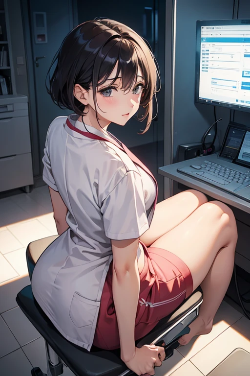 Beautiful Mature Woman、doctor、physician、diagnosis、hospitals、Sit up、The upper part of the body、bustup