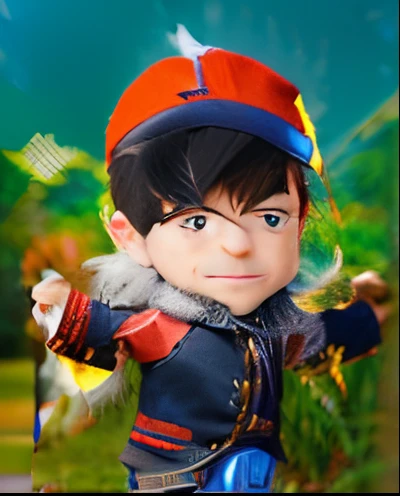 Turn him into a real man, he has a few strands of white hair in his hair, don't use a hat