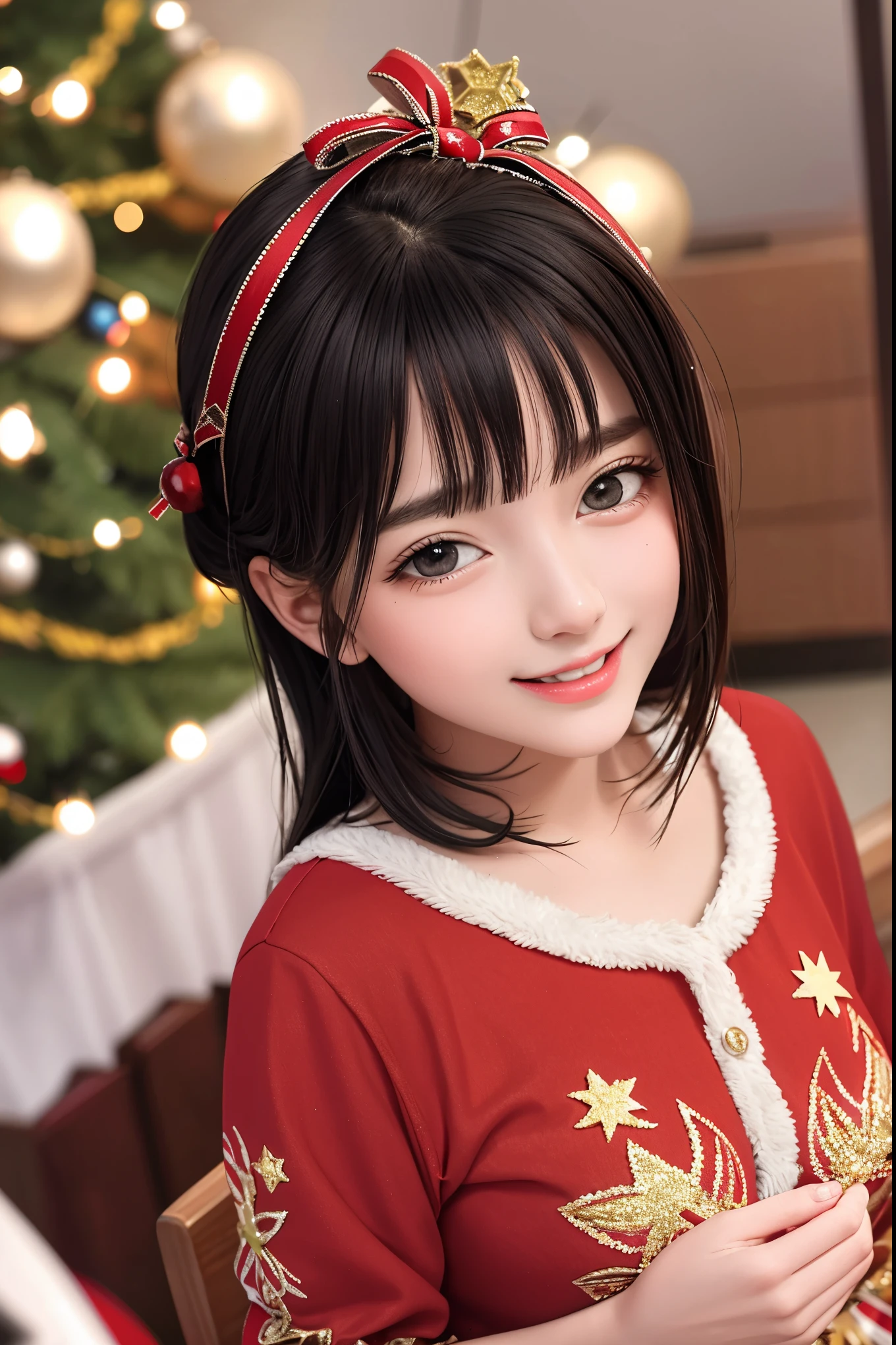 (best quality,4k,8k,highres,masterpiece:1.2),ultra-detailed,realistic,gifts,table,Christmas tree,decorations,wrapping ,bows,ribbon,presents,holiday spirit,vibrant colors,warm lighting,cozy atmosphere,toys,cards,candles,snowflakes,joyful,celebration,exquisite details,exciting surprises,shiny ornaments,sparkling tinsel,beautifully wrapped,excited children,anticipation,festive mood,magical ambiance,delightful moment,wonderful memories,family gathering,cheerful faces,Christmas magic,extravagant,abundance of presents,HDR,UHD,studio lighting,ultra-fine painting,sharp focus,physically-based rendering,professional,vivid colors,bokeh.