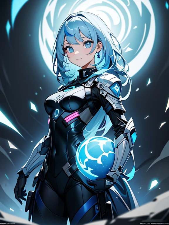 ((masterpiece、top-quality:1.5、a high chroma:1.5、ultra-detailliert、high-resolution illustrations:1.5、Ultra-high-definition CG、8k size wallpaper、offcial art))、,(highly colorful:1.5),(front view:1.5),(1girl),( girl:1.5)、(Shining blue eyes:1.5),(Beautiful face:1.5,Beautiful eyes:1.5)、(close to viewer:1.5),
(forced smile:1.3)、(sexy body),(body armor suit:1.5), (Beautiful body armor suit in every detail),((face armor:1.5)),(medium breasts:1.5),(Shining blue eyes:1.8)、(cowboy shot:1.5)、(torrent of rainbow light:1.5), colourfull、