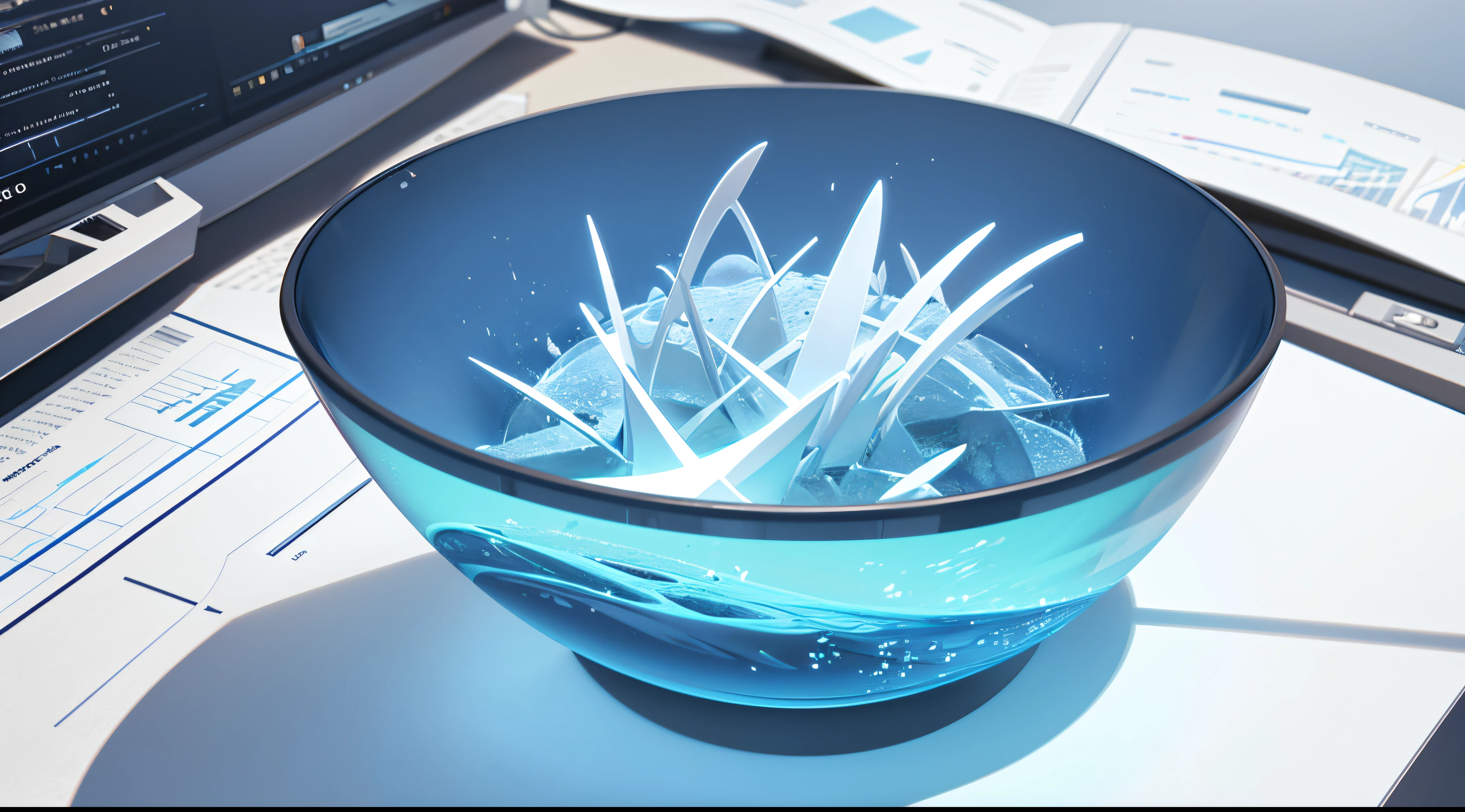 Engaging 3D visualization featuring stunning graphs、glinting