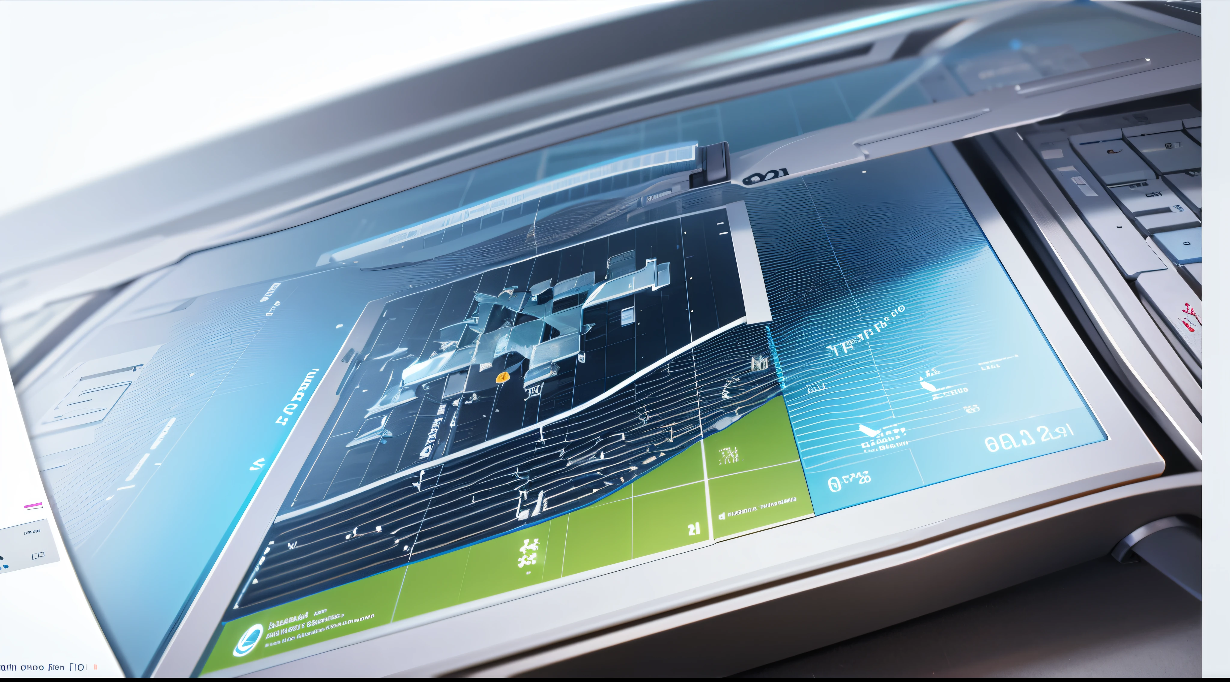 Engaging 3D visualization featuring stunning graphs、glinting