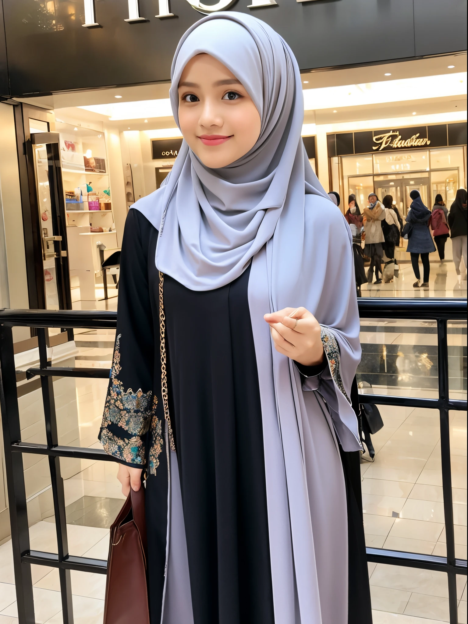 hijab, gamis, mall