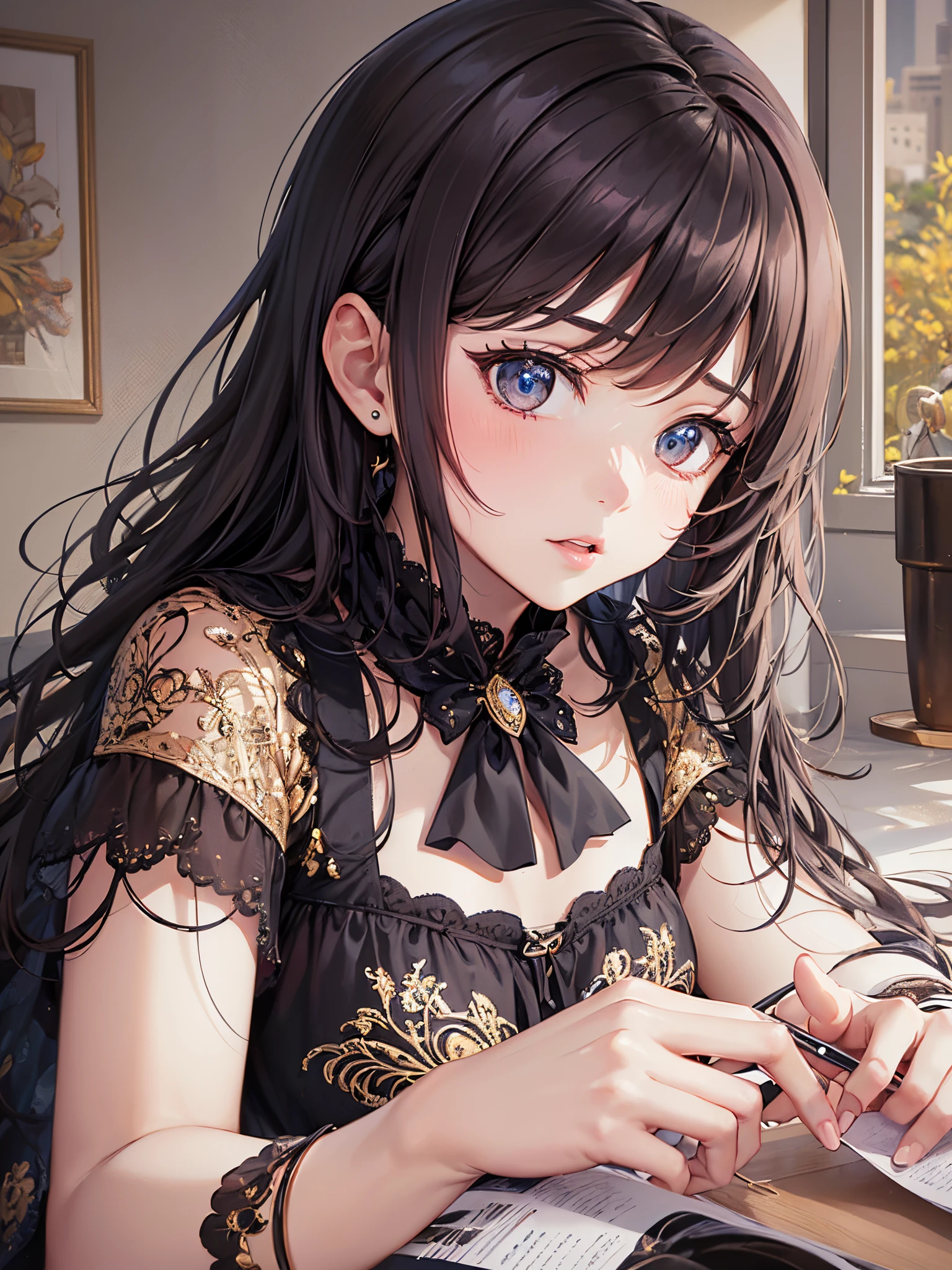((Finest quality)),(超A high resolution),(ultra-detailliert),(Meticulous portrayal),((Best Anime)),(Finest works of art),(Ultra-Precision Art),(The art of astounding depiction,Overwhelming depiction:1.5),(intricate and detailed art:1.6), (１Girl of Man:1.5),cute little:1.5, budding love