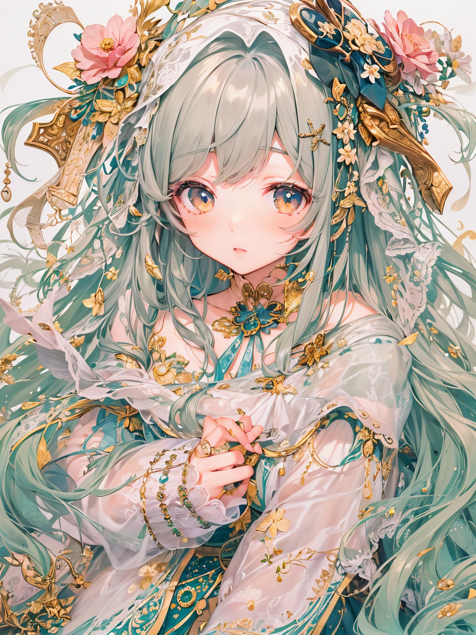 ((Finest quality)),(超A high resolution),(ultra-detailliert),(Meticulous portrayal),((Best Anime)),(Finest works of art),(Ultra-Precision Art),(The art of astounding depiction,Overwhelming depiction:1.5),(intricate and detailed art:1.6), (1Girl of Man:1.5),cute little:1.5, budding love