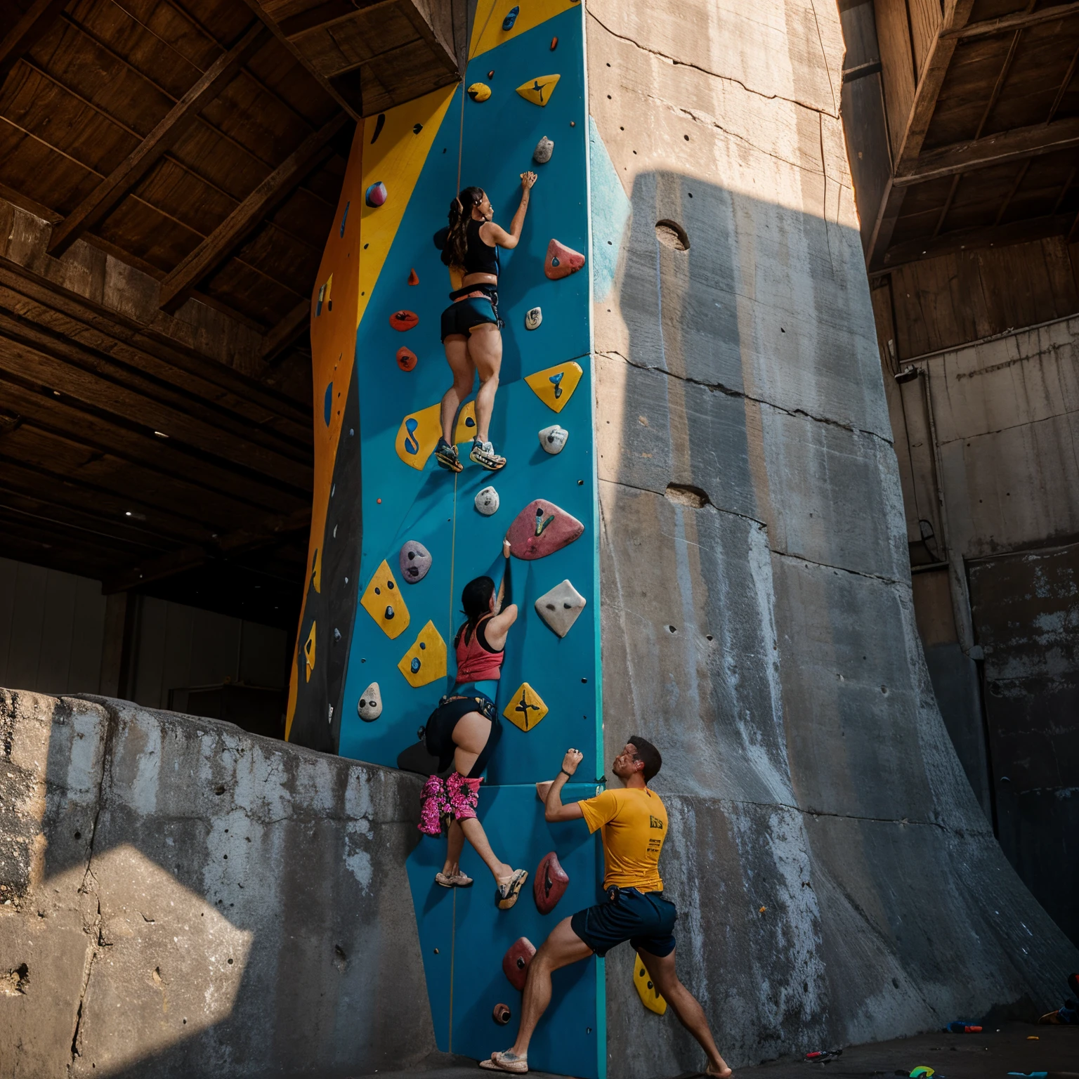 Poster of Hawaiian climbing gym called aloha rock gym.