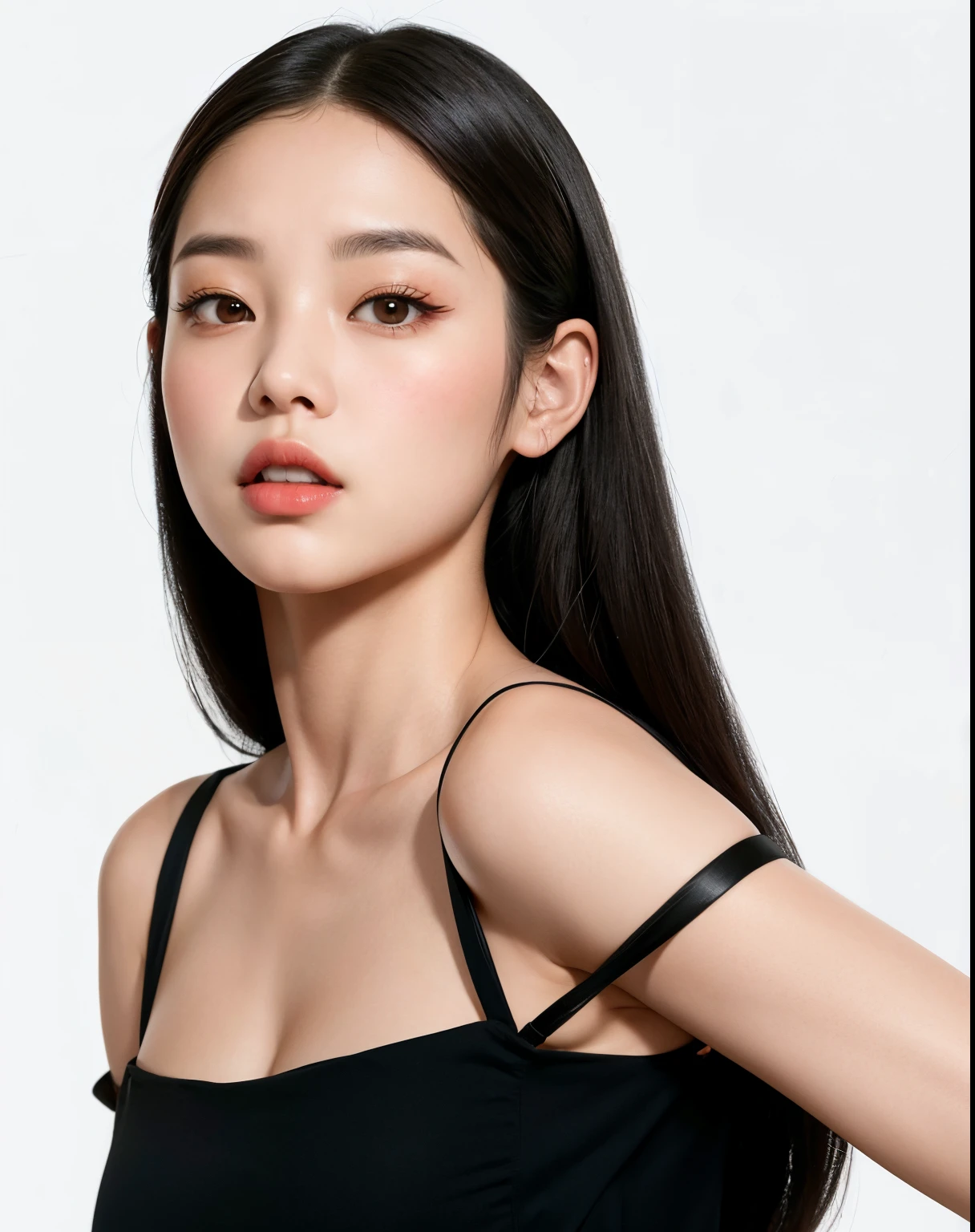 Araffe asian woman with long black hair wearing a black dress, jennie blackpink, Lee Ji - Eun, Lee Ji-eun, Ji-Min, Heonhwa Choe, Gongbi, Parque Ji-min, Shin min jeong, kwak ji jovem, TaeJune Kim, Mulher sul-coreana bonita, Seseon Yoon, Hwang SE - EM