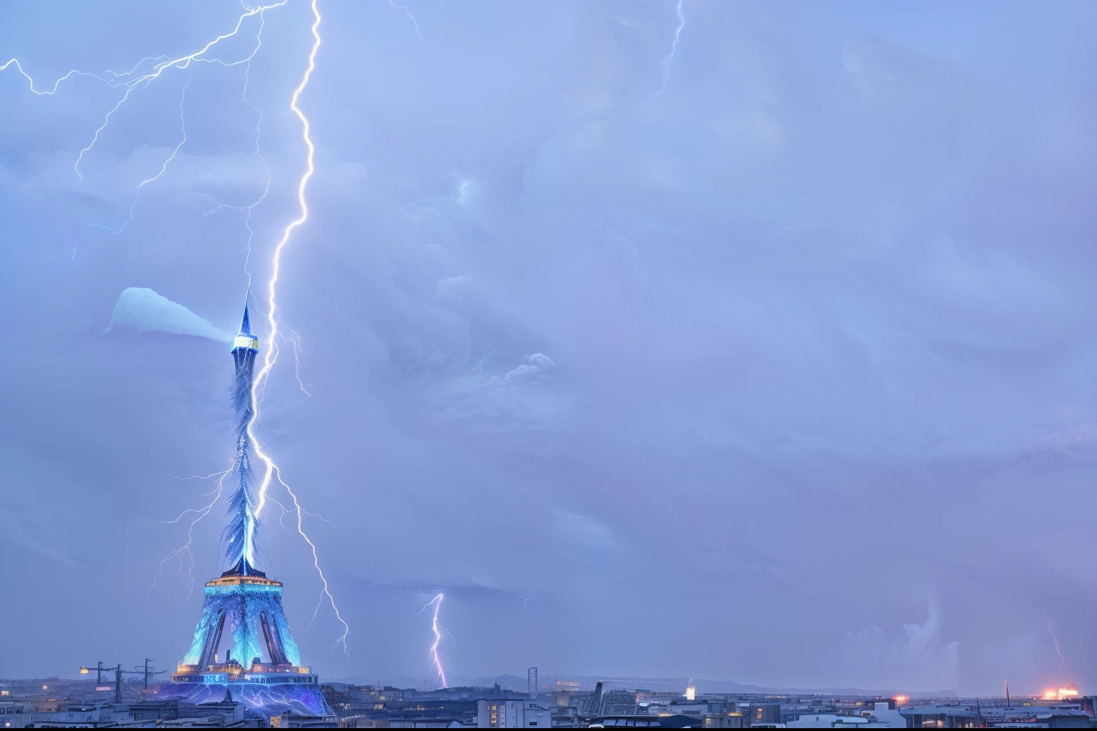 "best quality,high-res,ultra-detailed,realistic,photorealistic:1.2,colorful,stylized,electric atmosphere,enchanting storm,thrilling lightning,striking thunderstorms,dramatic sky,illuminating bolts,energy-filled landscape,mesmerizing forces of nature,vibrant colors,impressive visuals, dynamic weather effects,stormy clouds,electric charge in the air, intense rain, dramatic shadows, powerful storm surge, lightning strikes, roaring thunder, energy crackling in the atmosphere, surreal and awe-inspiring storm,"