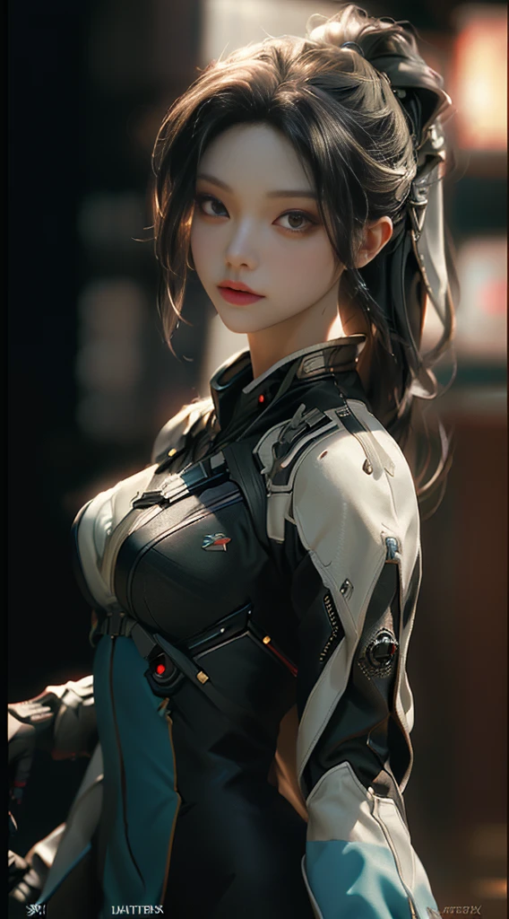 ((Best quality)), ((masterpiece)), (detailed:1.4), 3D, an image of a beautiful cyberpunk female,HDR (High Dynamic Range),Ray Tracing,NVIDIA RTX,Super-Resolution,Unreal 5,Subsurface scattering,PBR Texturing,Post-processing,Anisotropic Filtering,Depth-of-field,Maximum clarity and sharpness,Multi-layered textures,Albedo and Specular maps,Surface shading,Accurate simulation of light-material interaction,Perfect proportions,Octane Render,Two-tone lighting,Wide aperture,Low ISO,White balance,Rule of thirds,8K RAW,