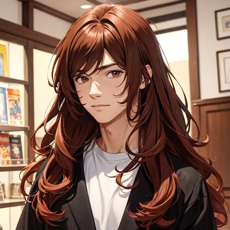 Reddish brown Long haired boy