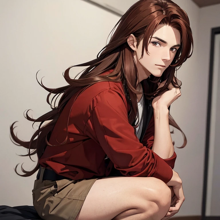 Reddish brown Long haired boy