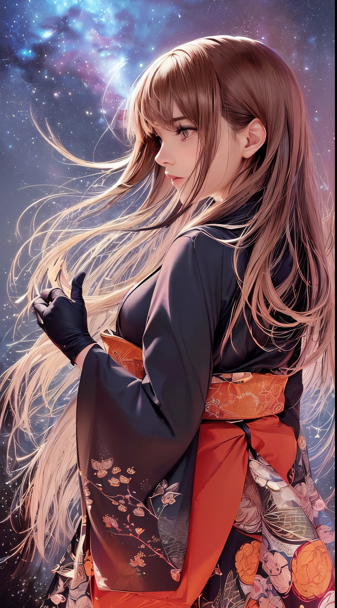 (highly detailed CG unity 16k wallpaper:1.1), (noise reduction strength:1.45), (t masterpiece:1.37), original, (very fine and beautiful), (perfect details), (unity CG 8k wallpaper:1.05), (beautiful crisp background:1.25), (one pretty girl (2 fox ears:0.9) with (fox tail on back:1.2) standing by the river:1.15). (pretty type:1.3), (detailed beautiful eyes:1.retty face:1.3), silver hair, silver ears, (pink hair:0.7), (pink ears:0.7), long hair, (Japanese Kimono:1.25), (wind blown hair:1.1), (blue eyes:1.1), ( Small Girl:1.1), Fluttering Butterfly, (Moonlight:0.6), Tree, (Summer-oriented), (Nighttime:1.2), (Gloves:0.8), Solo, (Illustrative), (Depth of Field:0.7), (Close-up :0.35), God Rays, Spark, Glowing Light, (Mastepiece) Translated with .DeepL.com/Translator (free version) -- --auto --s2