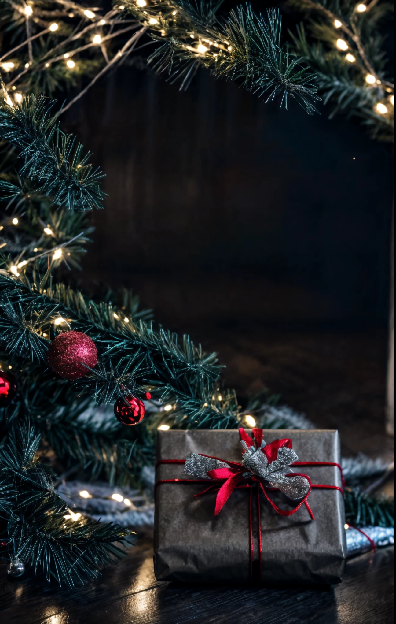 (best quality,4k,8k,highres,masterpiece:1.2),ultra-detailed,realistic,gifts,table,Christmas tree,decorations,wrapping ,bows,ribbon,presents,holiday spirit,vibrant colors,warm lighting,cozy atmosphere,toys,cards,candles,snowflakes,joyful,celebration,exquisite details,exciting surprises,shiny ornaments,sparkling tinsel,beautifully wrapped,excited children,anticipation,festive mood,magical ambiance,delightful moment,wonderful memories,family gathering,cheerful faces,Christmas magic,extravagant,abundance of presents,HDR,UHD,studio lighting,ultra-fine painting,sharp focus,physically-based rendering,professional,vivid colors,bokeh.