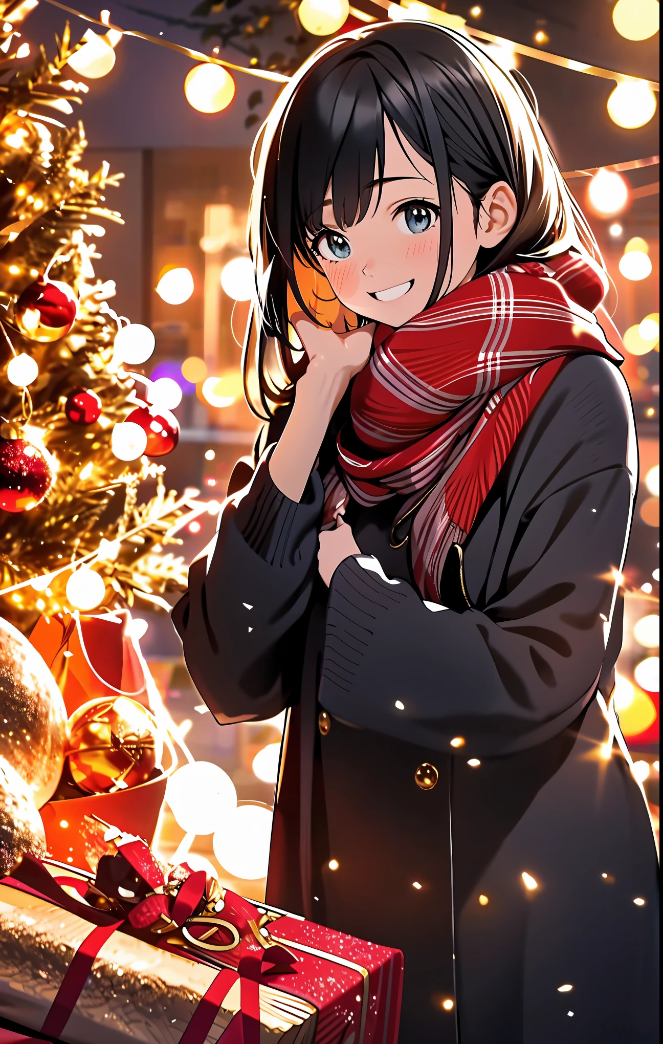 (best quality,4k,8k,highres,masterpiece:1.2),ultra-detailed,realistic,gifts,table,Christmas tree,decorations,wrapping ,bows,ribbon,presents,holiday spirit,vibrant colors,warm lighting,cozy atmosphere,toys,cards,candles,snowflakes,joyful,celebration,exquisite details,exciting surprises,shiny ornaments,sparkling tinsel,beautifully wrapped,excited children,anticipation,festive mood,magical ambiance,delightful moment,wonderful memories,family gathering,cheerful faces,Christmas magic,extravagant,abundance of presents,HDR,UHD,studio lighting,ultra-fine painting,sharp focus,physically-based rendering,professional,vivid colors,bokeh.