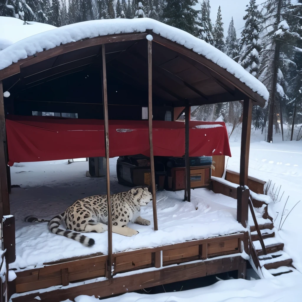 Ding Zhen and the snow leopard