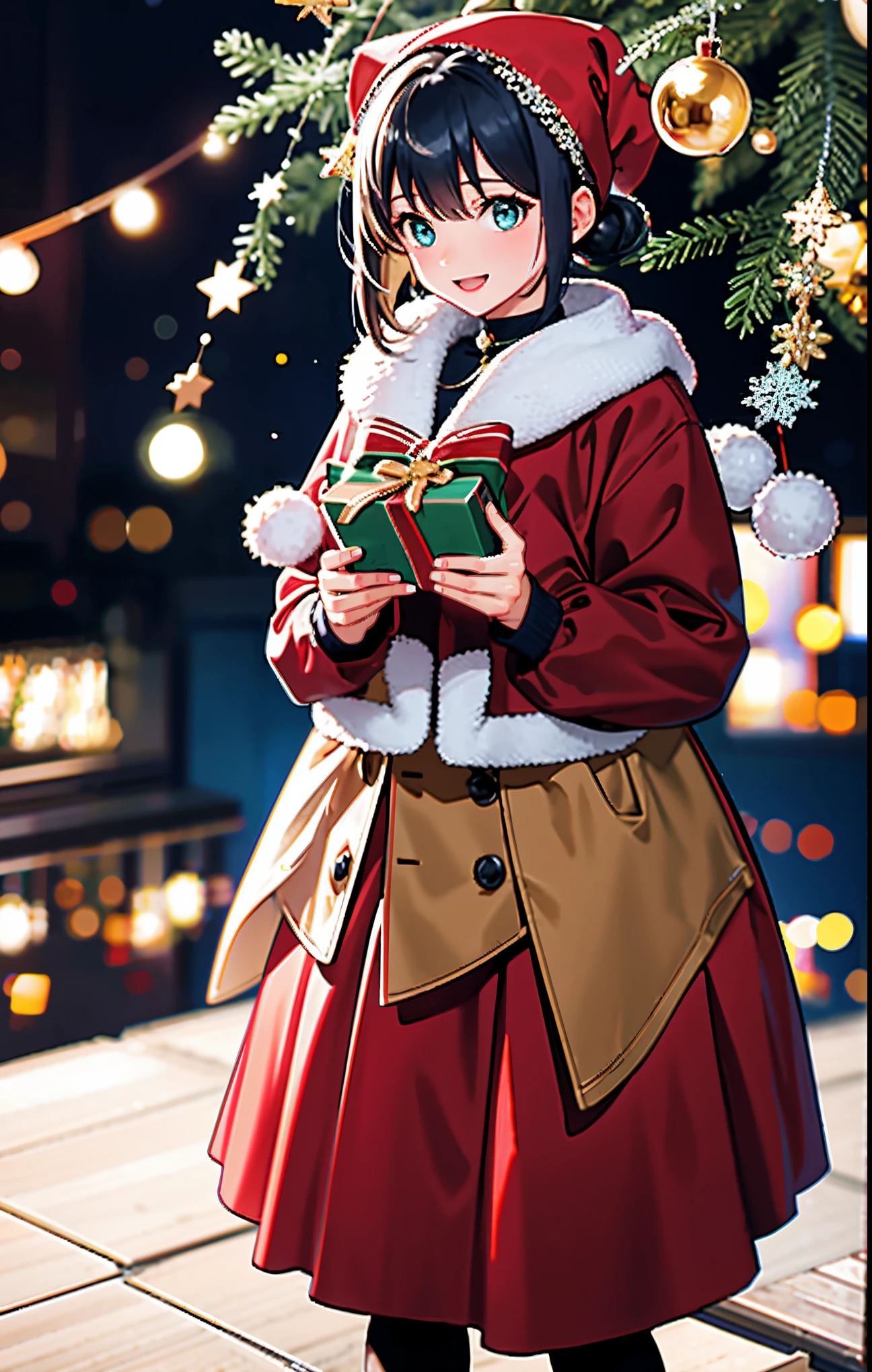 (best quality,4k,8k,highres,masterpiece:1.2),ultra-detailed,realistic,gifts,table,Christmas tree,decorations,wrapping ,bows,ribbon,presents,holiday spirit,vibrant colors,warm lighting,cozy atmosphere,toys,cards,candles,snowflakes,joyful,celebration,exquisite details,exciting surprises,shiny ornaments,sparkling tinsel,beautifully wrapped,excited children,anticipation,festive mood,magical ambiance,delightful moment,wonderful memories,family gathering,cheerful faces,Christmas magic,extravagant,abundance of presents,HDR,UHD,studio lighting,ultra-fine painting,sharp focus,physically-based rendering,professional,vivid colors,bokeh.