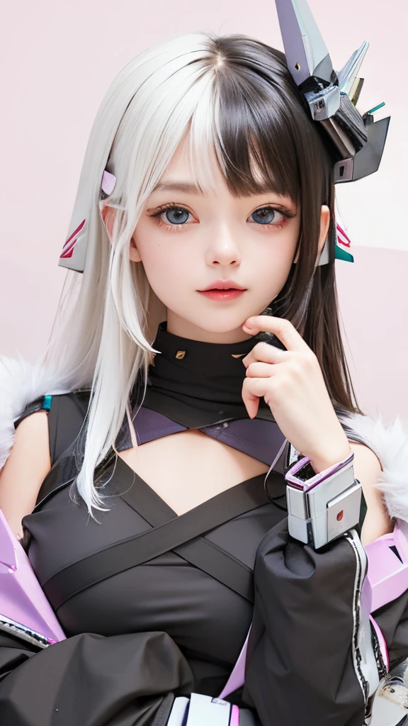 1 supercute kitty wear a origami gundam armor,fur, high detail