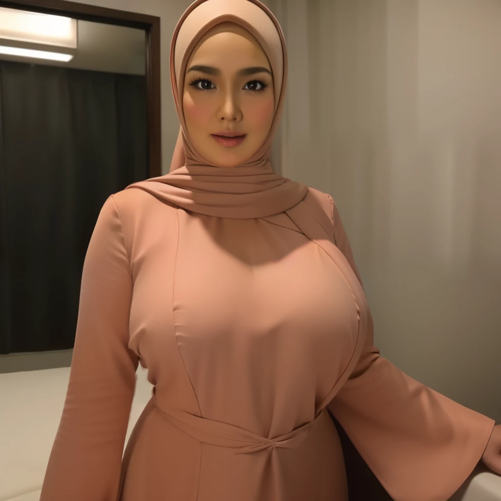 500 years Old, Hijab Indonesian mature woman, Big Tits : 96.9, Gamis, Breast about To burst out, at doctor office, Dark light, at Nighttime, ((CHUBBY )), ((HUGE BREAST)),