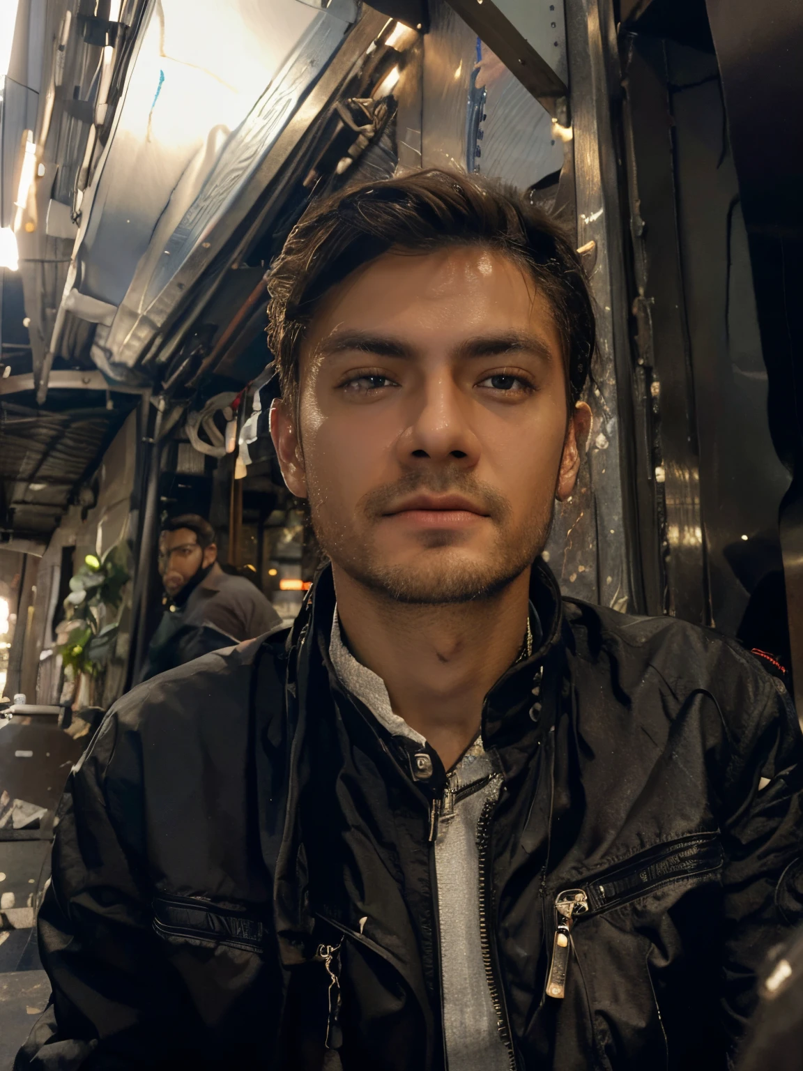 Change background cyberpunk handsome realistic face,8k quality, ultra realistic,super model