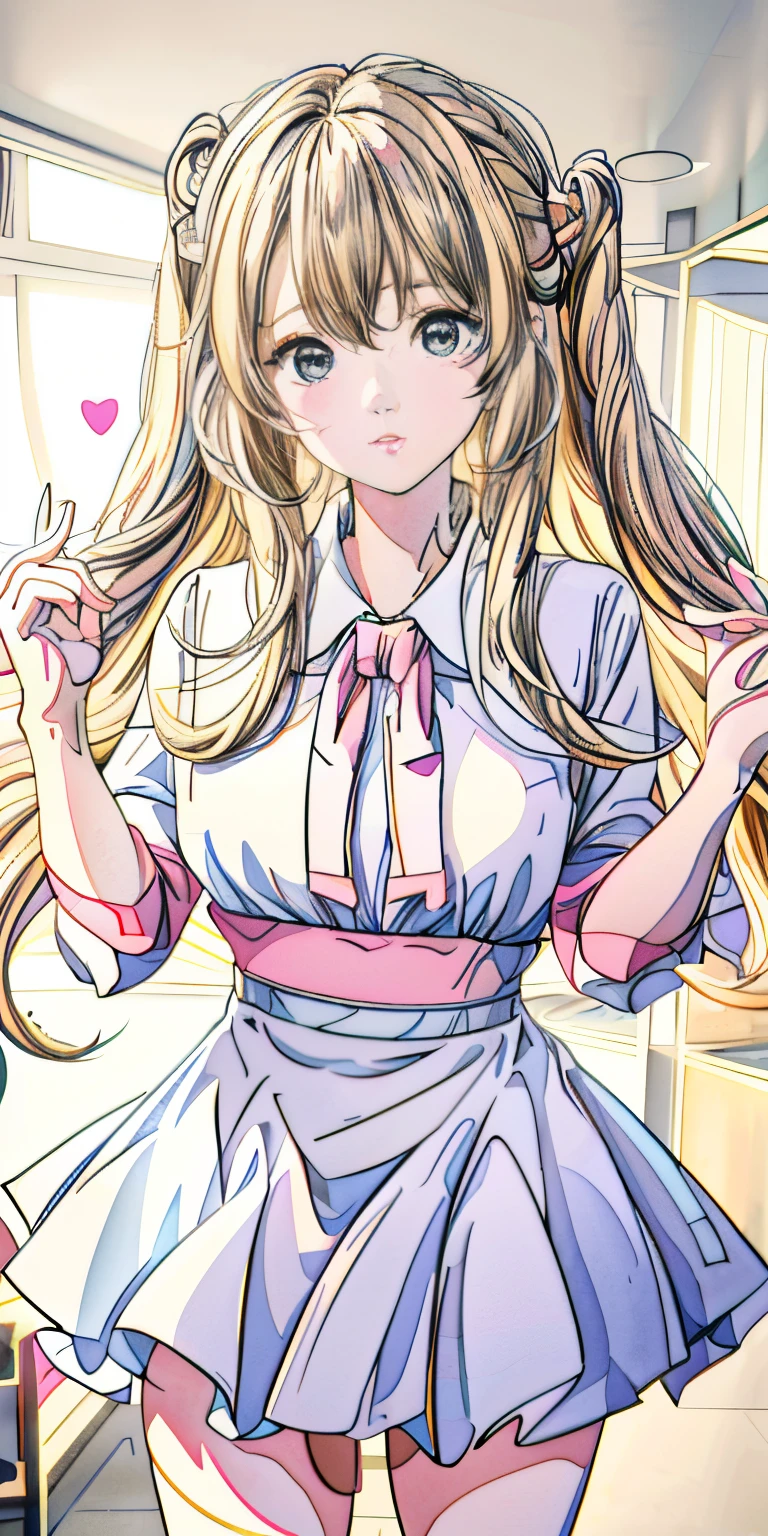 anime girl in a short skirt posing for a picture, loli in dress, Curvy little loli, Cute anime waifu wearing nice clothes, Anime girls, LOP, Fluffy, anime goddess, Detailed pubic hair. jpn, Blonde long-haired anime girl, detailed digital anime art, blond-haired princess, beautiful attractive anime woman, Beautiful anime girl alone_Girls Japanese High School,、((quality、8K、tmasterpiece:1.3))、(Clear focus:1.2)、(Manhwa Style),(Popular inspiration),(linear art_jpn)、(pastelcolor:1.2),((monotone_High-contrast art:1.2))、(the complex background:1.2),(Lola:Add more details:1.2)、Clear silhouette、sharp lines background,(closeup people)