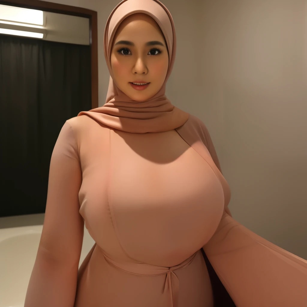 500 years Old, Hijab Indonesian mature woman, Big Tits : 96.9, Gamis, Breast about To burst out, at doctor office, Dark light, at Nighttime, ((CHUBBY )), ((HUGE BREAST)), ((GIGA BREASTS)),