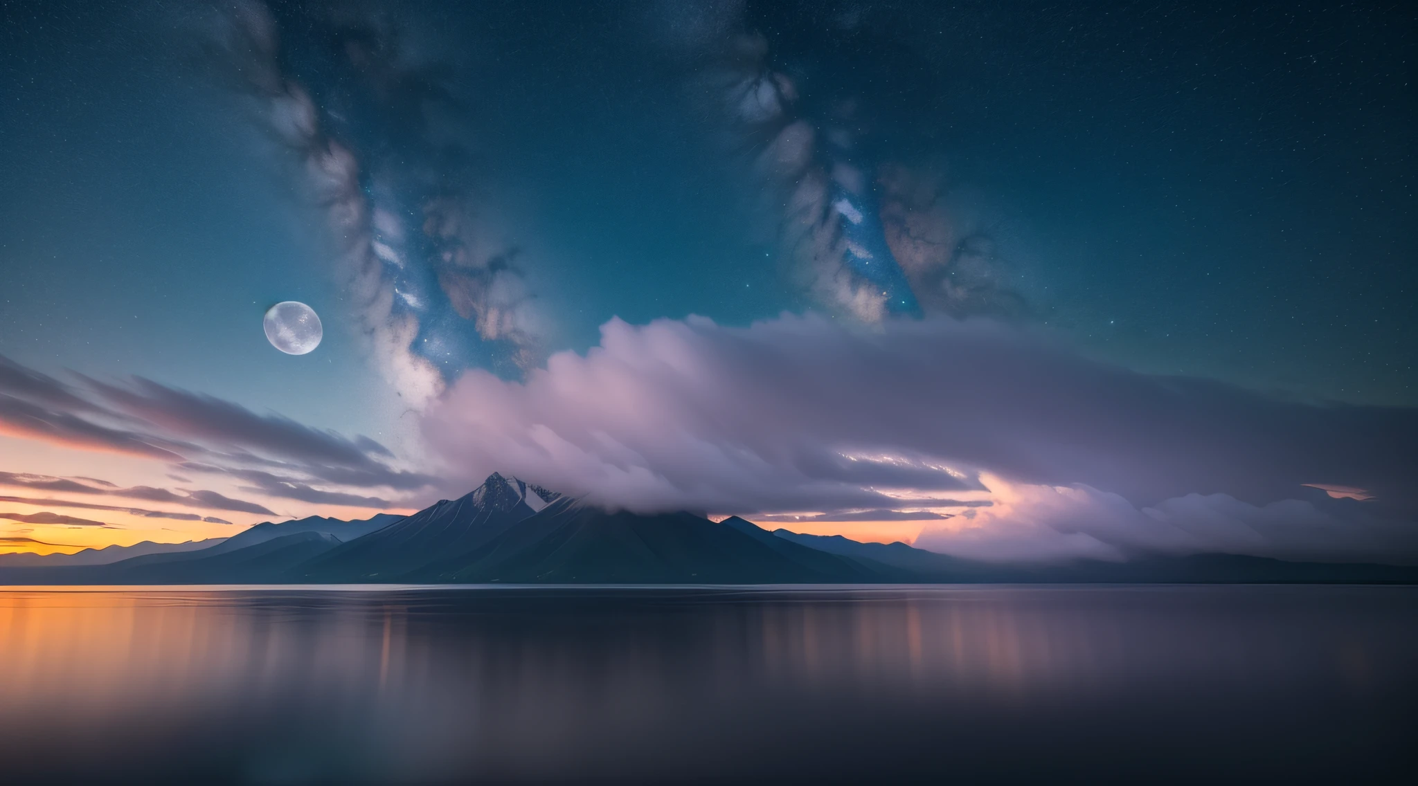 scenecy,photography of,ultra real photo,Natural scenes,sky sky,Monte,Eau,