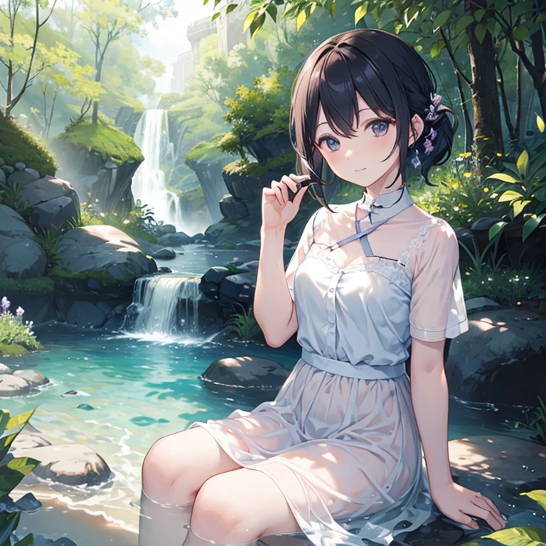 back shadow,Hold the wrist of the other hand with one hand,midsummer,Sunnyday,natta,bright