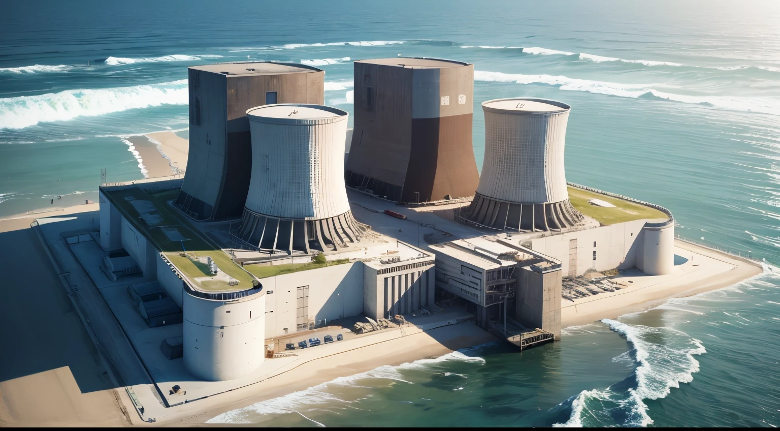 a coastal nuclear plant