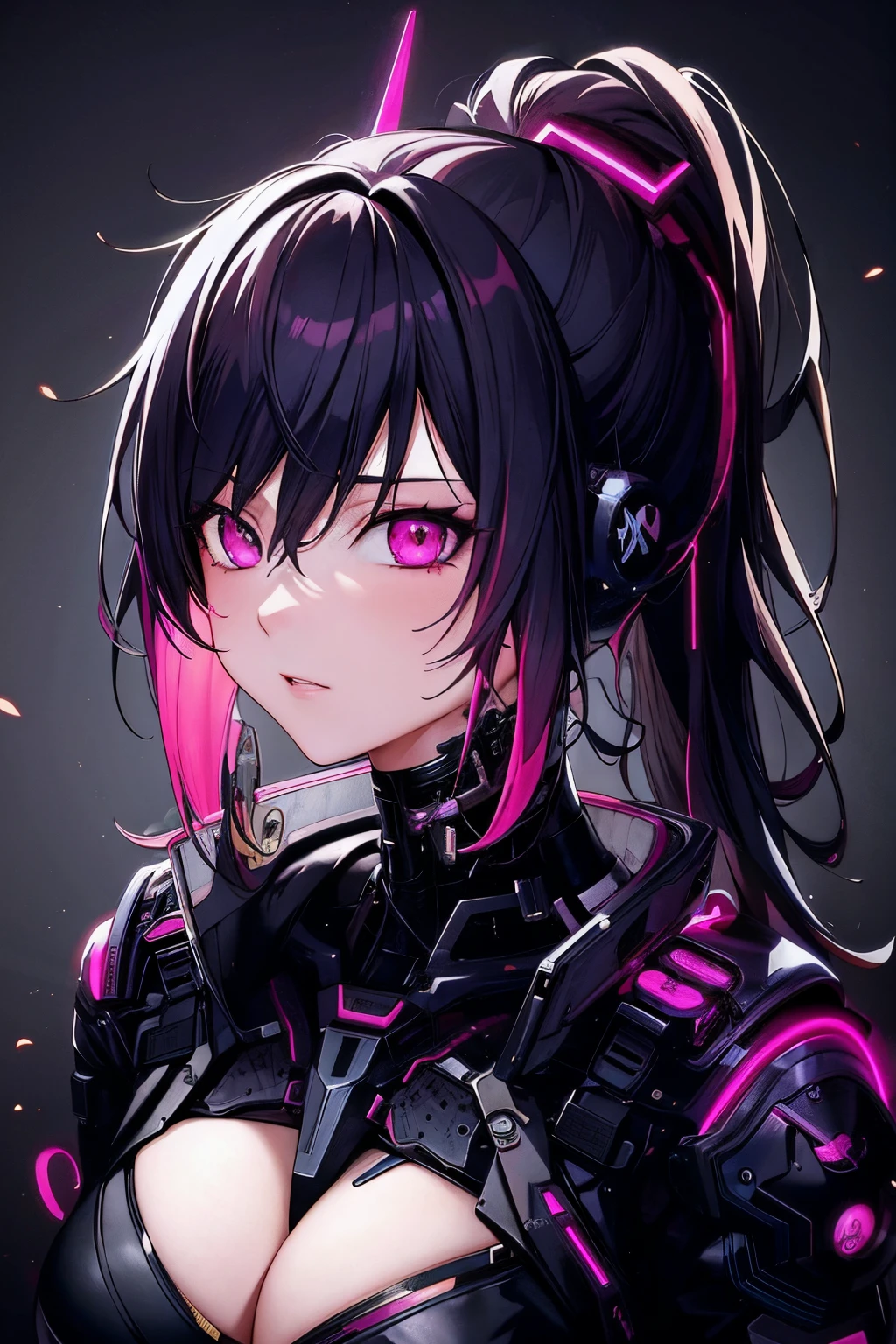 a girl with pink hair and black leather clothes, anime style 4 k, anime wallpaper 4k, anime wallpaper 4 k, cyberpunk anime girl, nightcore, anime cyberpunk art, best anime 4k konachan wallpaper, anime art wallpaper 4 k, anime art wallpaper 4k, female cyberpunk anime girl, anime cyberpunk, 4k anime wallpaper