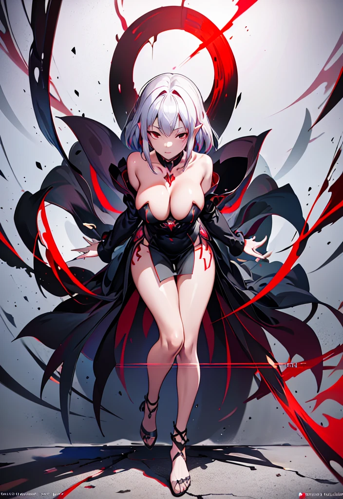 nsfw, coruption of zelda, red eyes, horny woman, dark persona, bad end, a close up of a woman in a black and red outfit, cushart kenz, succubus in tight short dress, holy necromancer girl, cushart krenz, cushart krenz key art feminine, evil fall zelda from tear of the kingdom, knights of zodiac girl, full body portrait of a short!, badass pose