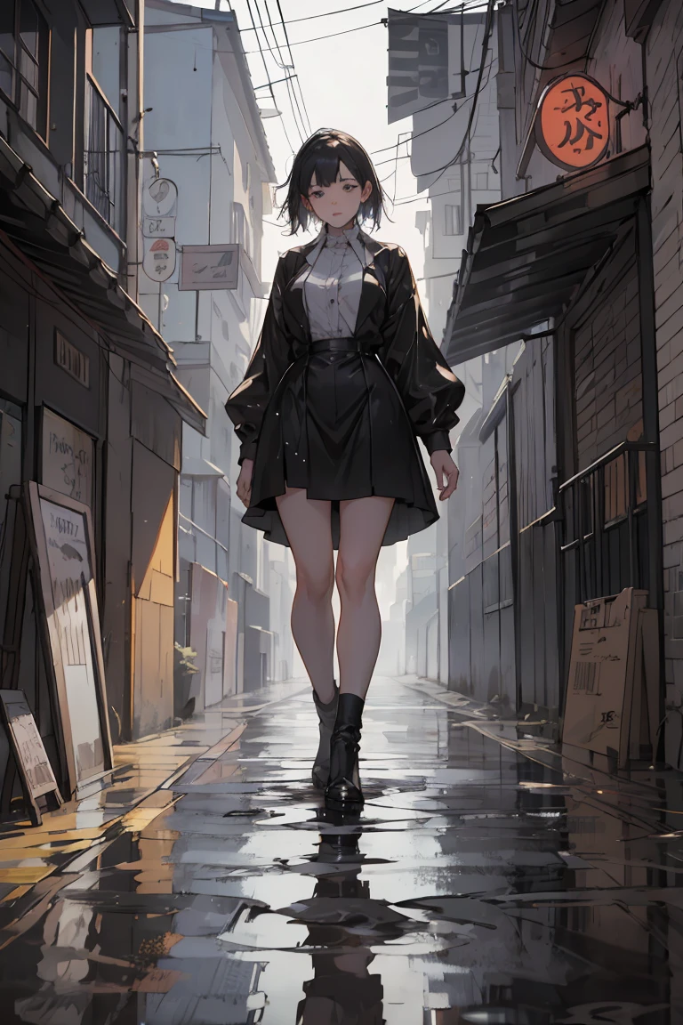 **/an image that depicts a scene in the 1880s, cinematic still, the feel of Director Alejandro González Iñárritu, wet, mud, some puddles, fog overcast, morning, mist, photorealistic, full body shot, whole body shot, full body view, 50mm, f/22, shutter 1/60, iso 300, --ar 2:3 --v 5.2** - (fast)