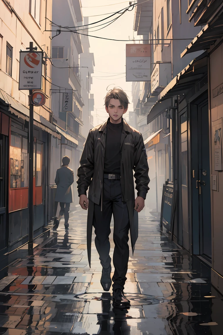 **/an image that depicts a scene in the 1880s, cinematic still, the feel of Director Alejandro González Iñárritu, wet, mud, some puddles, fog overcast, morning, mist, photorealistic, full body shot, whole body shot, full body view, 50mm, f/22, shutter 1/60, iso 300, --ar 2:3 --v 5.2** - (fast)