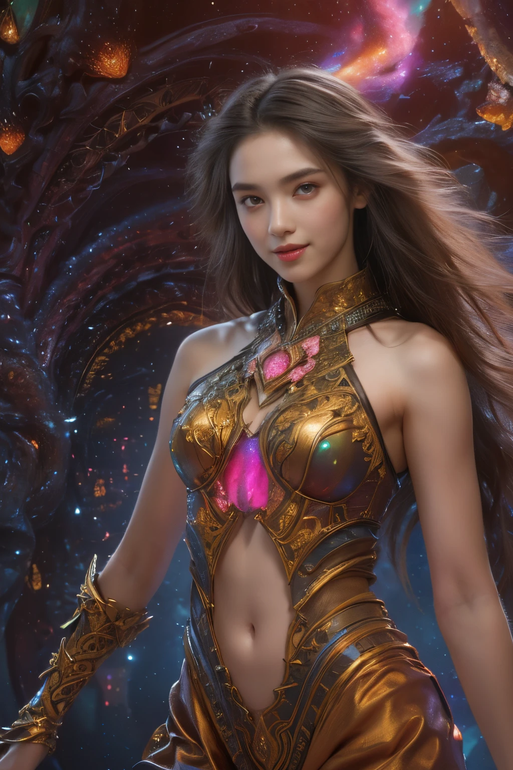 (Two beautiful teenage italian girls:1.6), Close friends, (They are hugging each other:1.2), Kiss her cheek or chest,(Detailed iridescent bodysuit with beautiful fractal or marble design:1.5), Incredible and spectacular scenes, ((High quality)), ((Detailed)), ((Fantasy)), Blue Plasma Brain, Green Plasma Body, Showing her armpits, beutiful breast, obscenity, (Lewd smile:1.2), coarse, Obscene, (Immoral:1.2), Lachish, (small breasts with beautiful raised pink areolas,:1.5), (Cameltoe), (Expression of ecstasy:1.2), Photorealistic, Official art, Unity 8K Wall , 8K Portrait, Best Quality, Very high resolution, (Incredibly beautiful nature background:1.6), (:1.5), (Sexy and glamorous:1.1), (A coquettish expression:1.6), (seductively smiling:1.6), (erotic posing:1.9), (Model Posing:1.8), Beautiful seductive face, Portrait, (Thick eyebrows:1.4), (Big scarlet eyes:1.6), Beautiful eyes with fine symmetry, (Ultra detailed eyes:1.4),(Highly detailed face and eyes:1.7), (High-resolution red-eye:1.8), Intimate face, (ultra detailed skin texture:1.4), White skin, pale skin, Perfect Anatomy, Thin, (Beautiful toned body:1.5), Highly detailed hair, (Moist skin:1.2), No makeup, (dark circles:1.1), Good anatomy, Focus Face, good-looking, (Emilia Clark:0.6) (Emma watson:0.3),(Jennifer Connelly:0.4), Elegant face, Nice, (A delicately crafted necklace is wrapped around her neck.), (Bioluminescence with brilliant brilliance:1.4), (Luminous magic circle:1.5), Ruins of an ancient castle, Shining majestic cloud masses and sky, lightning bolt, Epic Realistic, (Greg Rutkowski:0.8), (teal and orange:0.4), (Art Station:1.5), Cinematic, (NSFW:1.2), Hyper Detailed, Dramatic light, (Intricate details:1.1), Beautiful black hair, (Wearing a gauntlet with a dense and very beautiful design decorated with jewels:1.1), Small chest, Galaxy, (nebulas:1.6), The Dark Knight, Fully armored body focus