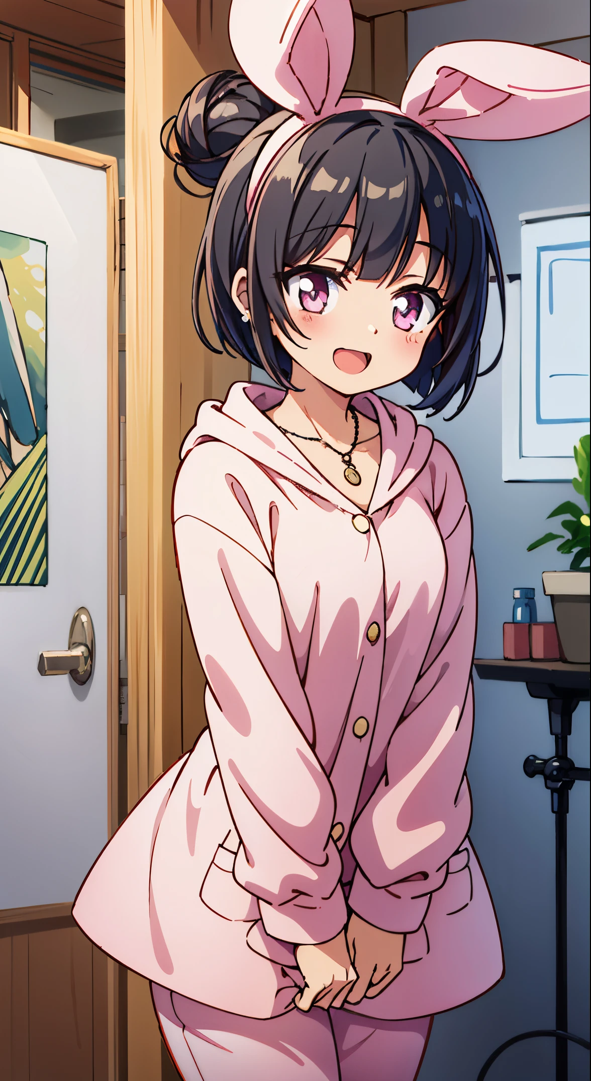 (masutepiece, Transparent air, Transparent eyes,Best Quality, Perfect Anatomy, High quality:1.4), absurderes, absolutely resolution, unbelievable Ridiculous, hight resolution, ultra-detailliert, Official art, Unity 8k壁纸, Kinetic typography,nice hand, Perfect hands, Detailed beautiful hands, Large_filesize, fulcolor, hight resolution, symmetric, exceptional, Best aesthetic, newest, Anime, very beautiful detailed body,The hair,faces,The eye, BREAK, Beautiful Girl, (17 years old girl), Very detailed, colourfull, highest details, 1 beautiful girl, Solo,(Cute:1.5),(Chibi:0.8), (kawaii:1.5),(Lori:0.5),(girl, Cute, Cheerful, Loli face, slightly bulging chest),(A dark-haired,Disheveled short bob,tareme,Pink eyes:1.55),(sano,A smile,Bad face:1.2), (White rabbit ear headband:1.2),Shiny skin,Clear skin, Beautiful skin,(best quality face),(Top quality glowing eyes), (The best smile,Doya face:1.45),
Winter Wonderland Pajama Party Look,
Adorable fleece pajama set featuring Christmas characters such as reindeer and penguins.,
Long sleeves and full-length pants to keep you warm on cold nights,
Perfect fit with rolled-up sleeves and pants,
Fuzzy slipper socks in holiday colors and patterns,
Luxurious robe with hood and festive trim for added comfort,
BREAK with fuzzy gloves is a great outfit、Complete your cozy ensemble,
Cute Messy Bun Beanie in festive colors, red or green,
Accessories such as hot cocoa mug-shaped necklaces and earrings,
Minimal makeup with rosy cheeks for a sweet bedtime look,
(upward looking gaze :1.2) ,
Looking Up ,
From above ,depth of fields,
BREAK, BREAK,(morning), inside in room,Closet with futon,A room in a dilapidated apartment,Tatami mats,window,Chabudai,unit bath door,entranceway,scattered diapers,naked girl poster,coke,on back, tusk, Open mouth, Looking away,depth of fields, BREAK,wakame,wakame,wakame,(Cowboy Shot:1.4), BREAK,(Blurry background:1.3),(absurderes, hight resolution, Super Detail Art),cel shading,Clear Color, Lonely optical effect, Beautiful pictures, Bright glow, mystic atmosphere,(Close-up of girl:1.1), Mystical light particle effect,manga influence, clean line drawings,
BREAK,wakame,wakame,wakame,(Cowboy Shot:1.4),
BREAK,(Blurry background:1.3),(absurderes, hight resolution, Super Detail Art),cel shading,Clear Color, Lonely optical effect, Beautiful pictures, Bright glow, mystic atmosphere,(Close-up of girl:1.1), Mystical light particle effect,manga influence, clean line drawings,