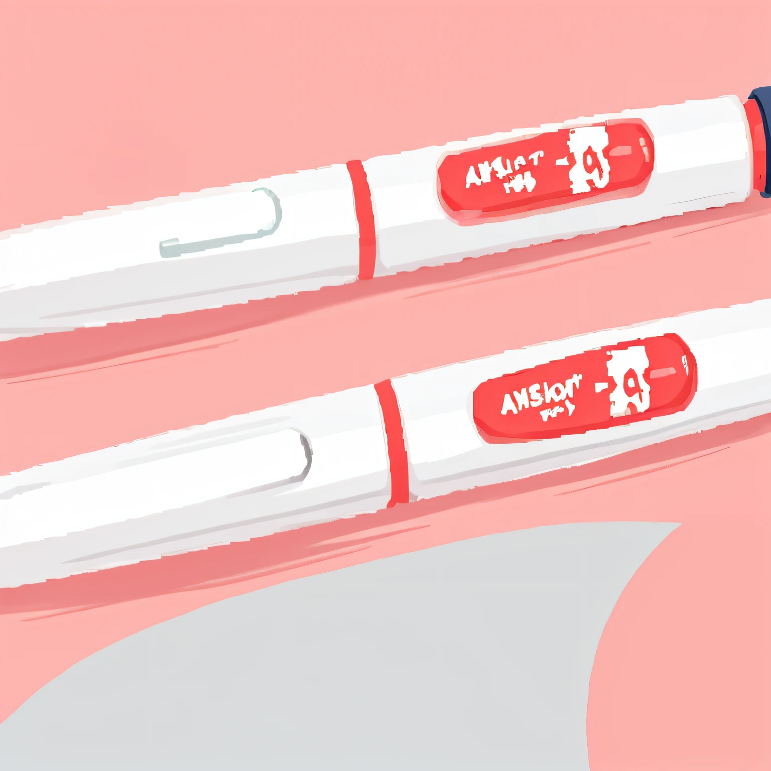 two pens are shown side by side on a white background, (pen), Insulin pen