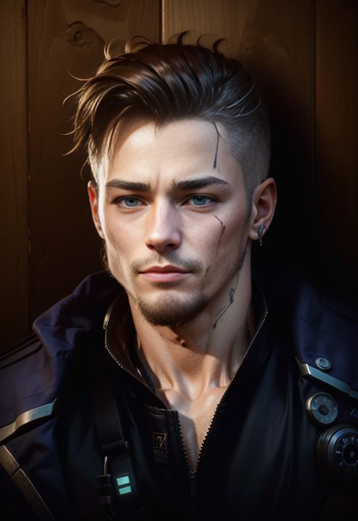 cyberpunk, realistic face,17 year boy, 8k ultra real image clear face clean skin small eyes