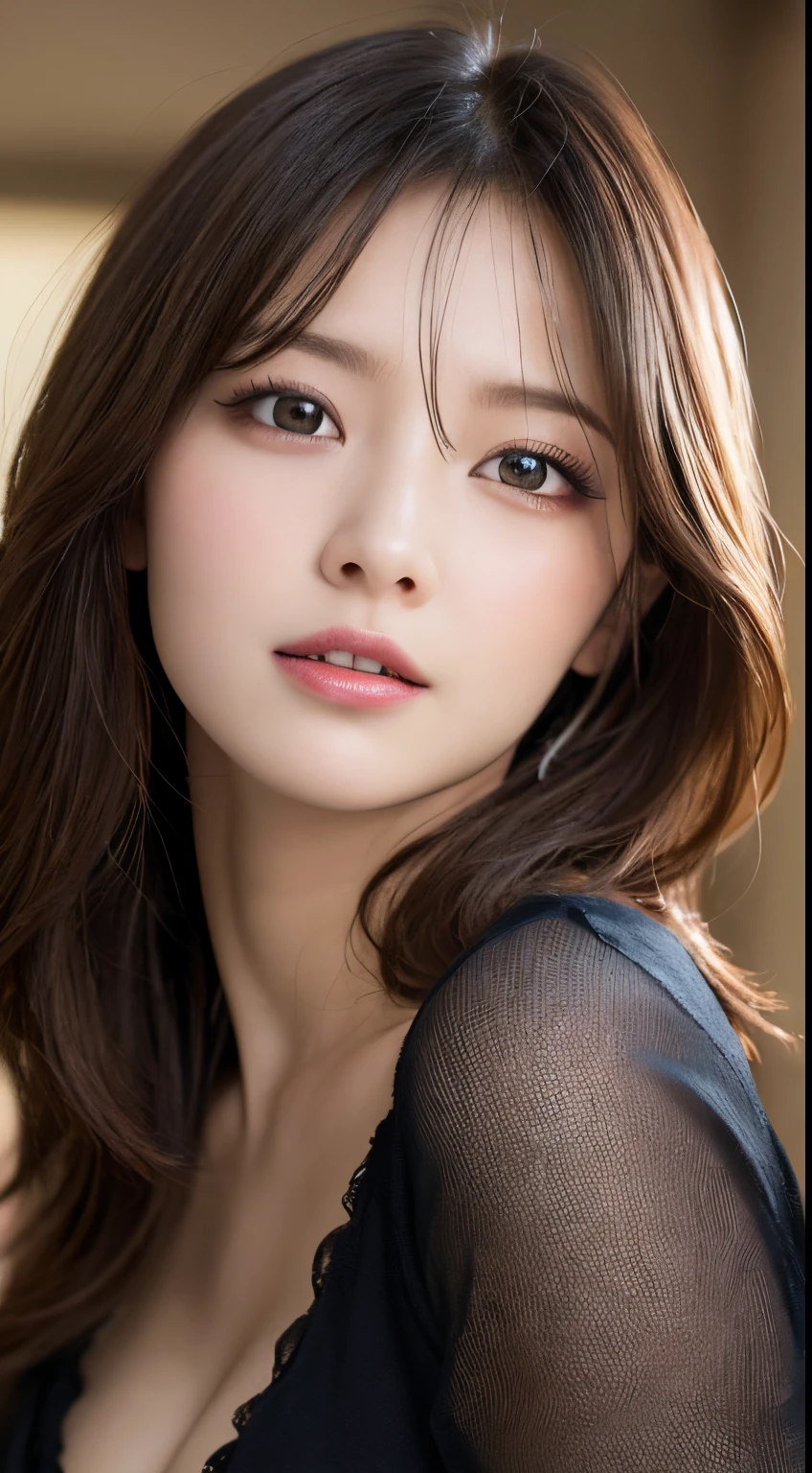masutepiece, Best Quality, Illustration, Ultra-detailed, finely detail, hight resolution, 8K Wallpaper, Perfect dynamic composition, Beautiful detailed eyes , Hotel(Bet), Sexy face,Face feeling ecstasy,Face at the peak of sexual arousal,excited face from