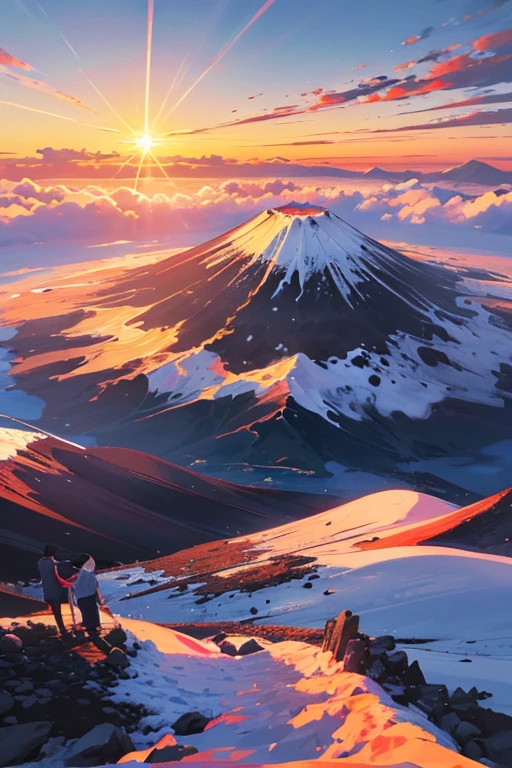 landscapes Mt fuji sunrises Auspicious Sunnyday Shining Mount Fuji