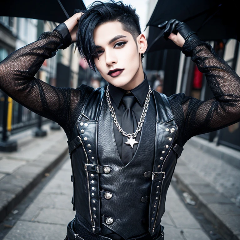 cute gay Goth man