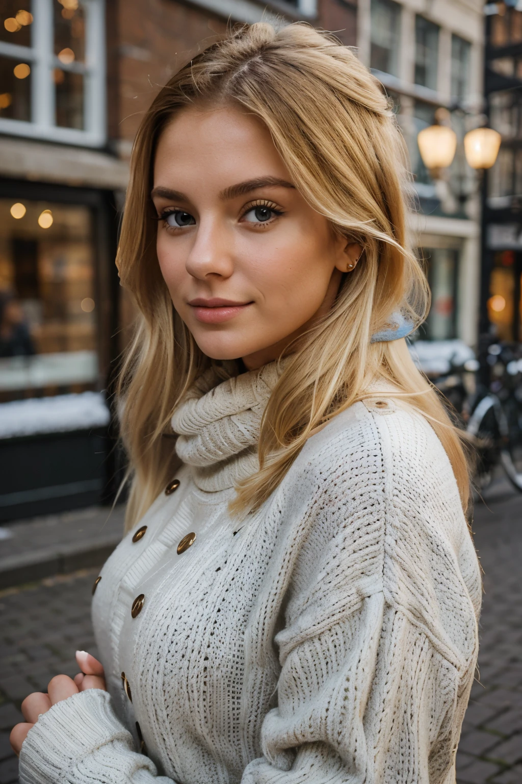 woman in Amsterdam wearing winter clothes, aw-dropping beauty, jaw dropping beauty, attractive face and body, attractive woman, a gorgeous blonde, beautiful blonde girl, lovely woman, gorgeous woman, gorgeous beautiful woman, beautiful blonde woman, beautiful body and face