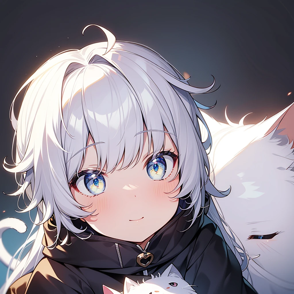 cat hair，ella，cat hair，Omao，White hair，natural cat hair，white colors