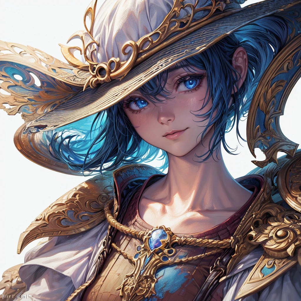 Close up high color painting fantasy sketch imagine drawing art t-shirt (((White background only) (by Karen Griffiths White background only))), Crazy Detail, intricate detailes, Very smooth details, Cinematic lighting, exposure blend, nffsw, Saturated colors, 8K,full body,