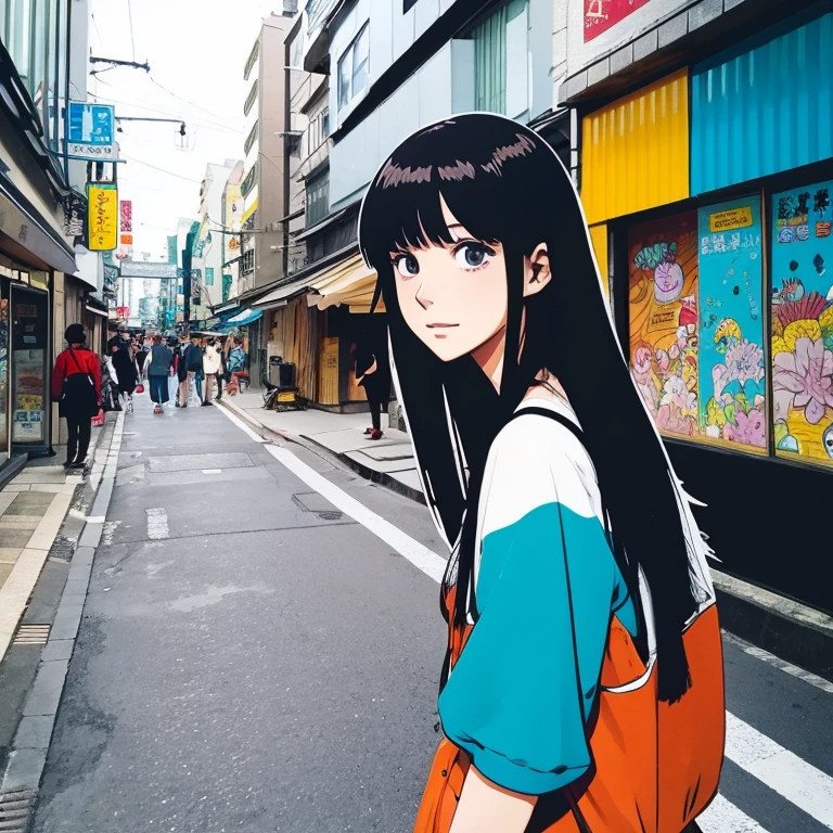 Illustration style、Showa Anime、Street