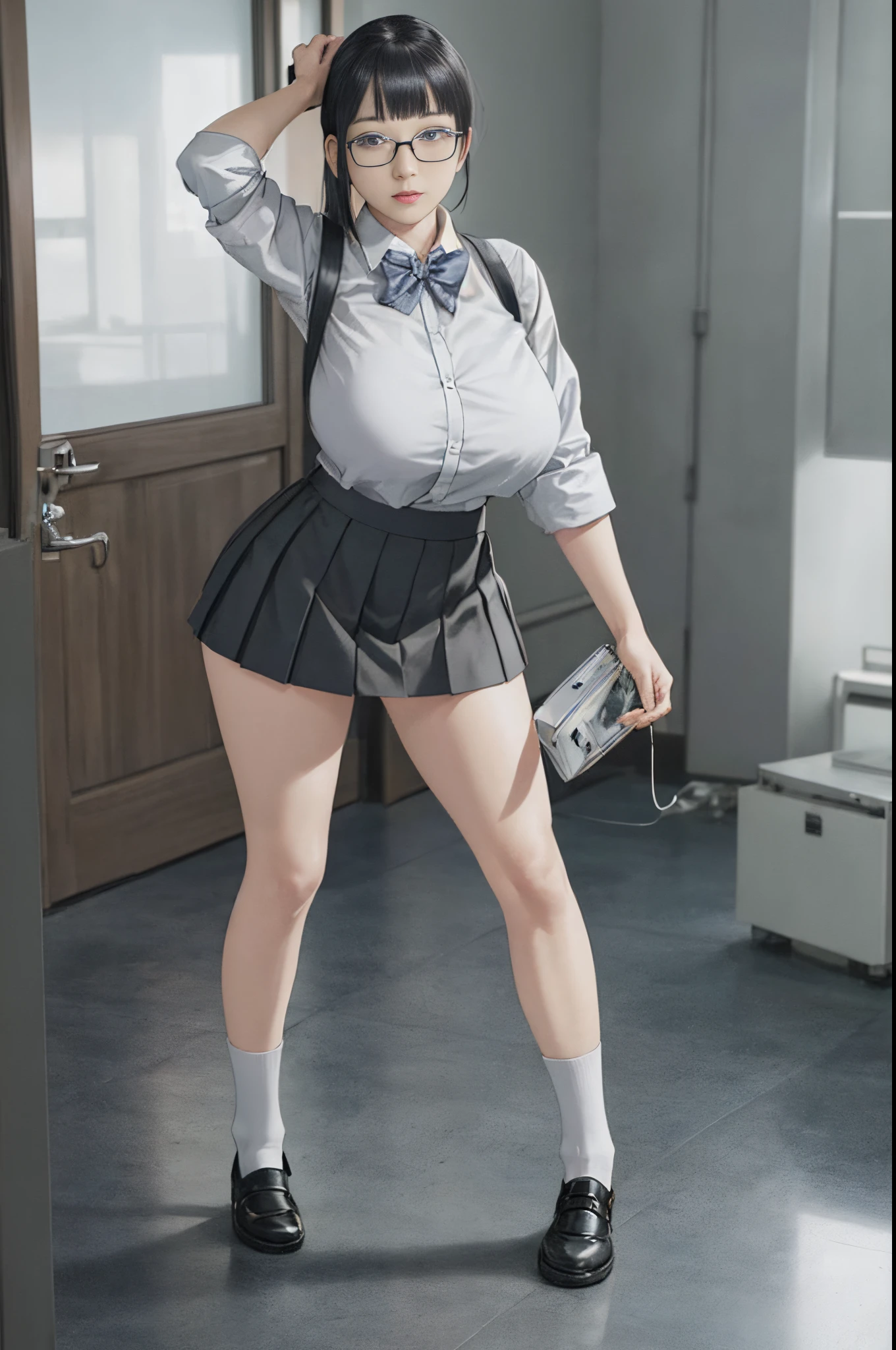 sexy pose

there is a woman in a very short skirt and a shirt posing, a hyperrealistic schoolgirl, hyperrealistic schoolgirl, realistic schoolgirl, photorealistic anime girl render, photorealistic full body, sakimichan hdri, hyperrealistic full figure, photorealistic perfect body, casual pose, seductive anime girl, smooth anime cg art, from girls frontline


anime girl perfect body in a very short skirt and a bow tie posing, high sock, a hyperrealistic schoolgirl, realistic schoolgirl, hyperrealistic schoolgirl, full body portrait of a short!, anime full body illustration, render of april, Utsubo Kokoro from Blue Reflection, wearing skirt, wearing a skirt, render of a cute 3d anime girl, full body illustration, huge breast, super short skirt, shy girls, wearing glasses, pony tail long hair, black hair, pantie, mini skirt, short skirt, very short skirt, Split buttons, thicc, sexy pose
masterpiece,best quality,best illustration,hyper detailed,1 girl,solo,,glamorous,blushing,

gigantic breasts,large,((gigantic_breasts))),（Re-emulsification）