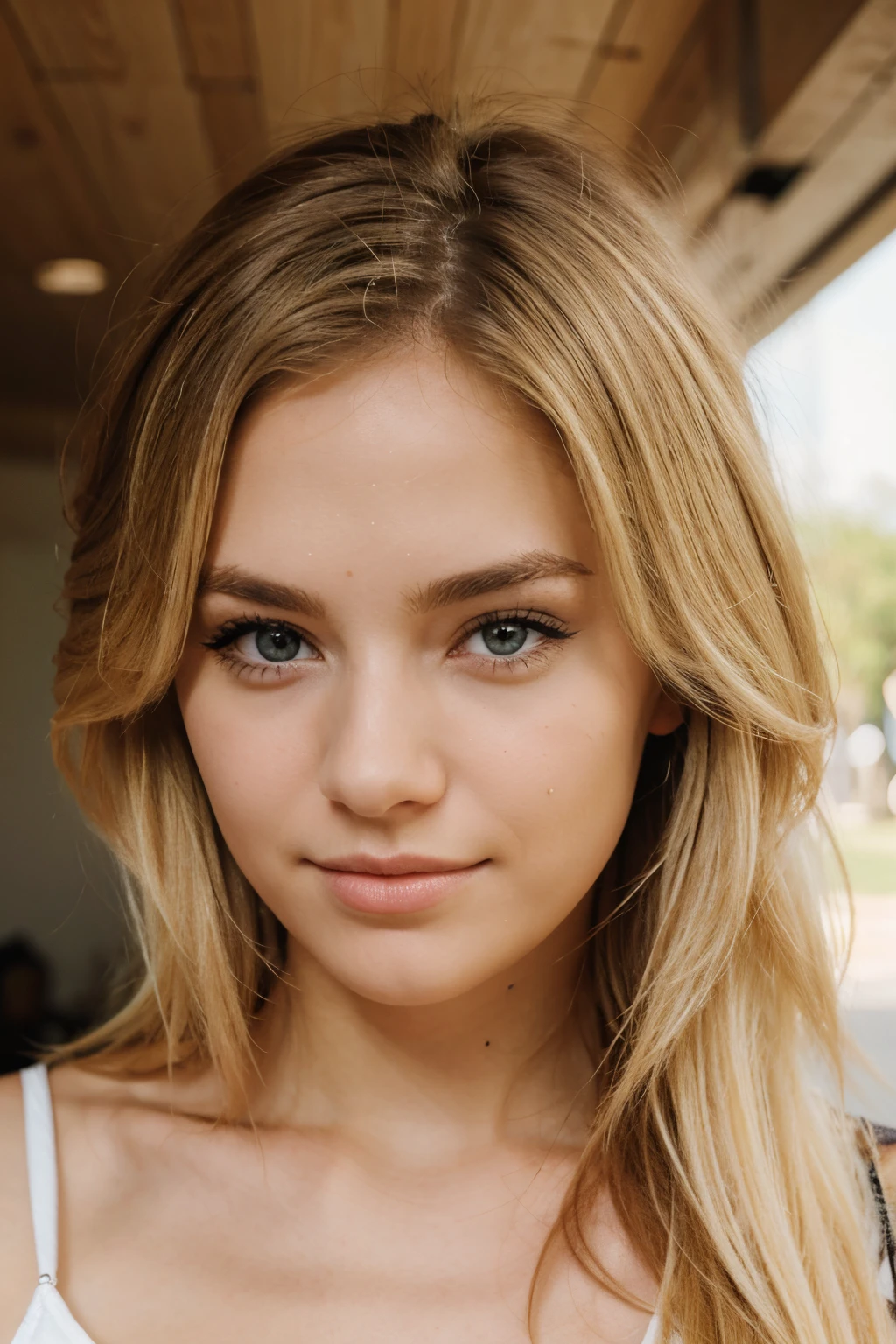 cute woman, blonde, perfect face