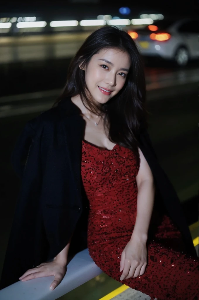 (On a table, Best quality, realistically, ultra - detailed, meticuloso, A high resolution, 8k wallpaper), Close-up portrait of a beautiful woman, Chariada, Smiling, light brown messy hair, Perfect dynamic composition, 美丽meticuloso的眼睛, Just like the cover of a fashion magazine, On campus