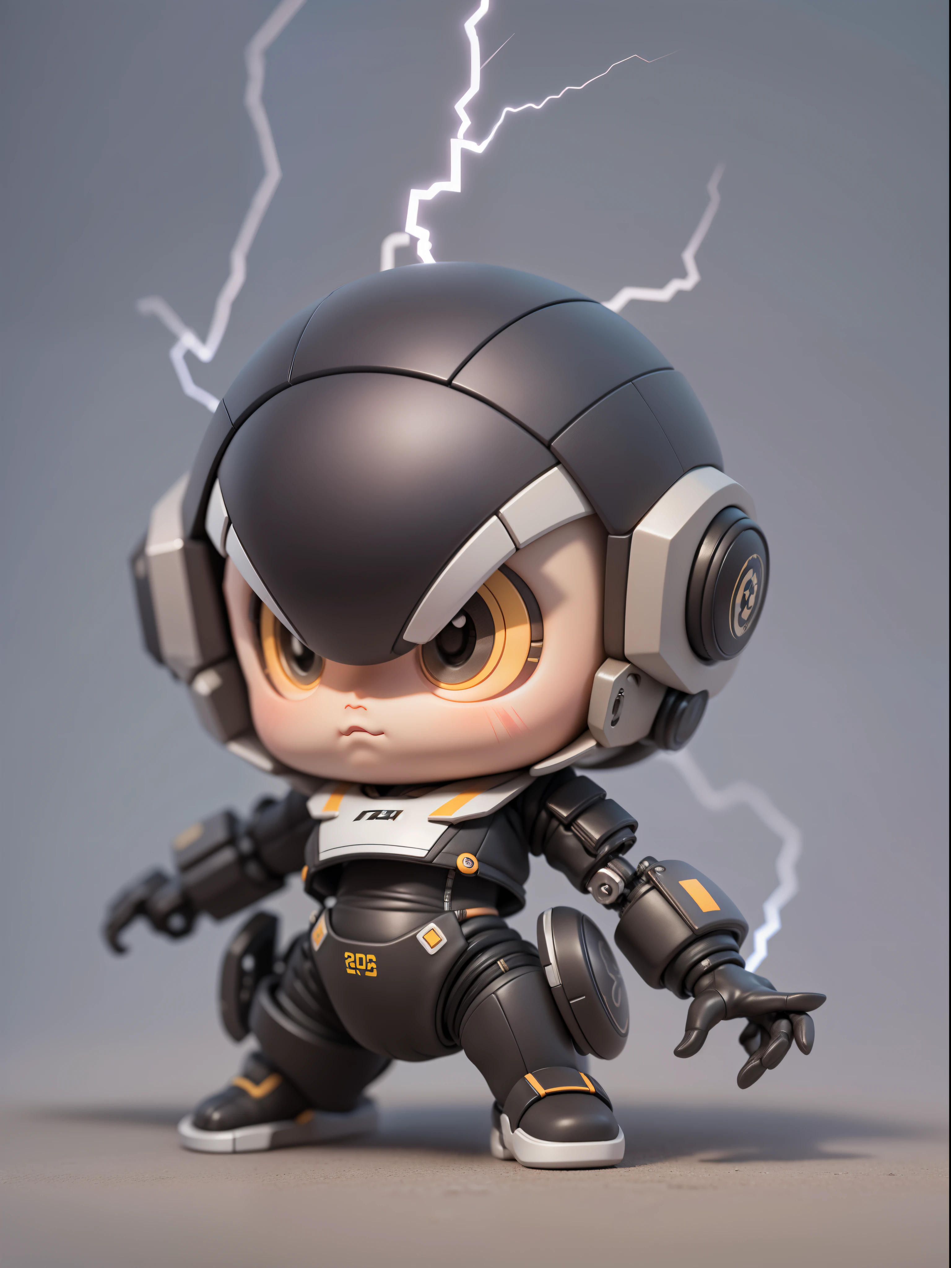 (Mechanical, Snake: 1.331), Lightning Fast, Cute Style, Small, Big Head, 3D Rendering, ((Q Version)), Pokémon Style, Machine Style, Cinematic Texture, Figures, Pokémon, Movie Lights, Heavy Robotic Arm, Mechanical Belly, Mechanical Legs, Mechanical Legs, Mechanical Sense, Background Surround Lightning, Lightning, Cool, Clean White Background, Ray Tracing, Premium Colors, Full Body 3D Model, Action, Stylish Blind Box Toys. (fill body:1.2),chibi