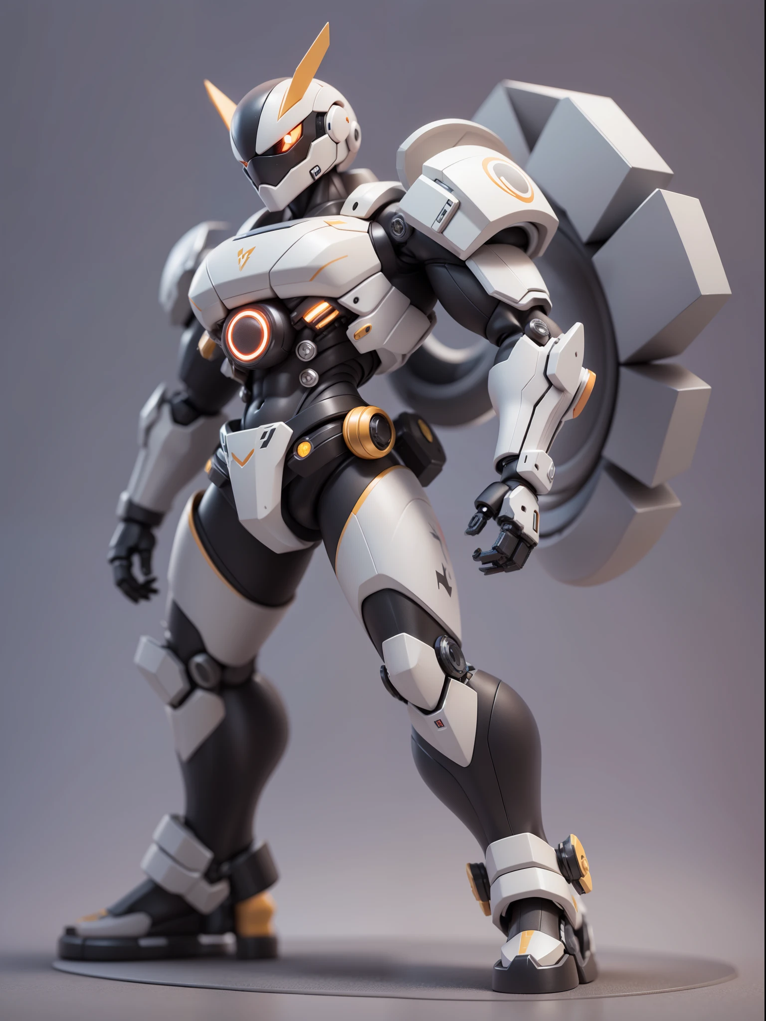 (Mechanical, Snake: 1.331), Lightning Fast, Cute Style, Small, Big Head, 3D Rendering, ((Q Version)), Pokémon Style, Machine Style, Cinematic Texture, Figures, Pokémon, Movie Lights, Heavy Robotic Arm, Mechanical Belly, Mechanical Legs, Mechanical Legs, Mechanical Sense, Background Surround Lightning, Lightning, Cool, Clean White Background, Ray Tracing, Premium Colors, Full Body 3D Model, Action, Stylish Blind Box Toys. (fill body:1.2)，chibi